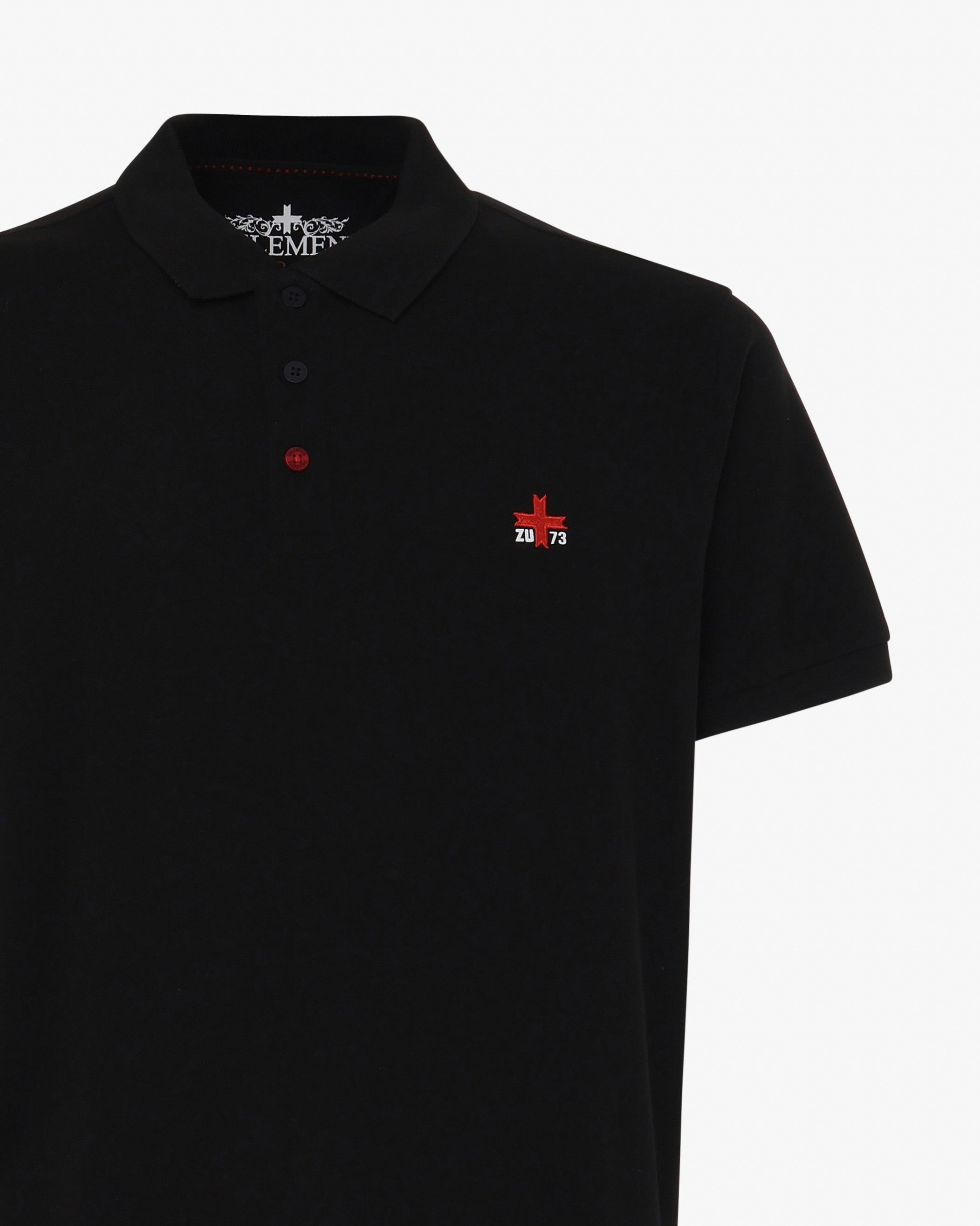 Polo piquet in puro cotone con logo ricamato e bottoni logati