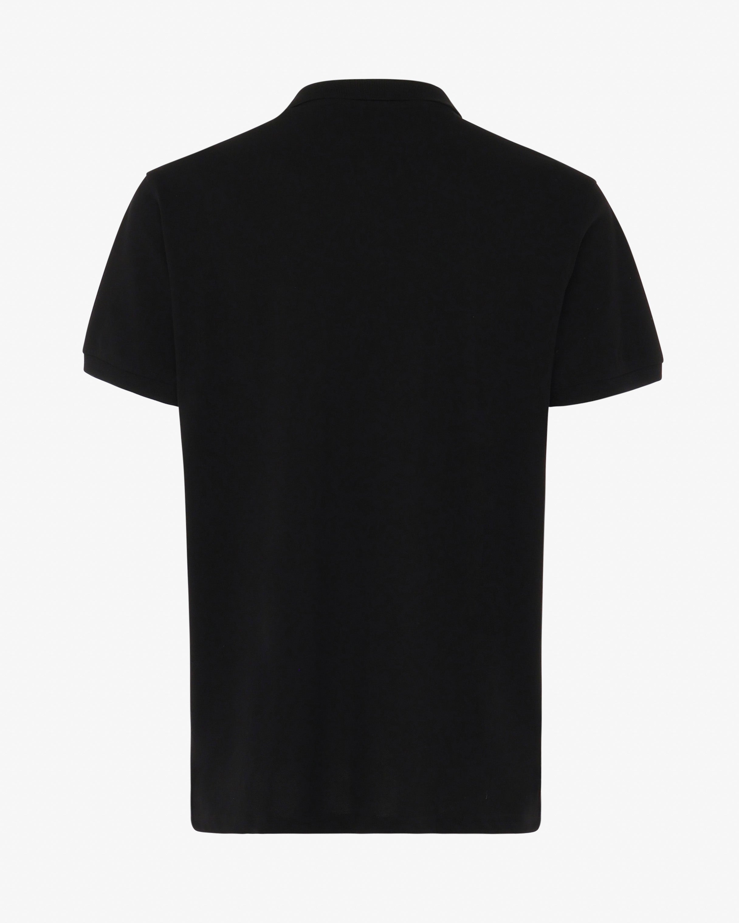 Polo piquet in puro cotone con logo ricamato e bottoni logati