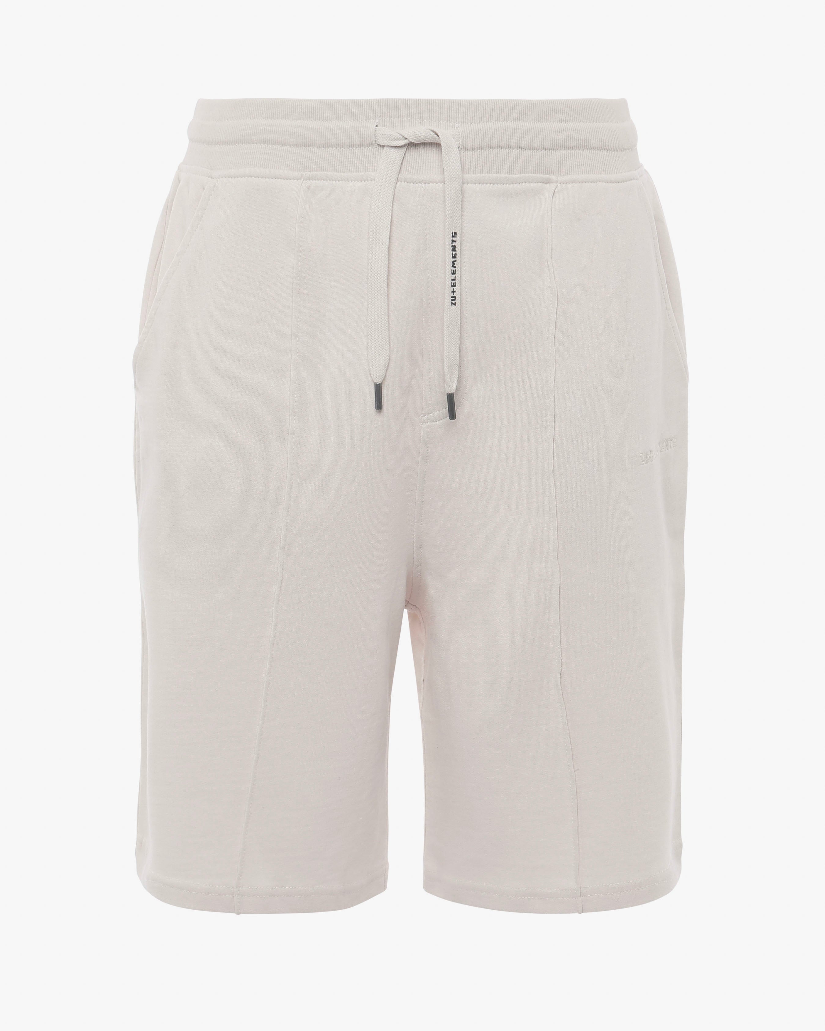 Relaxed fleece Bermuda shorts with embroidery