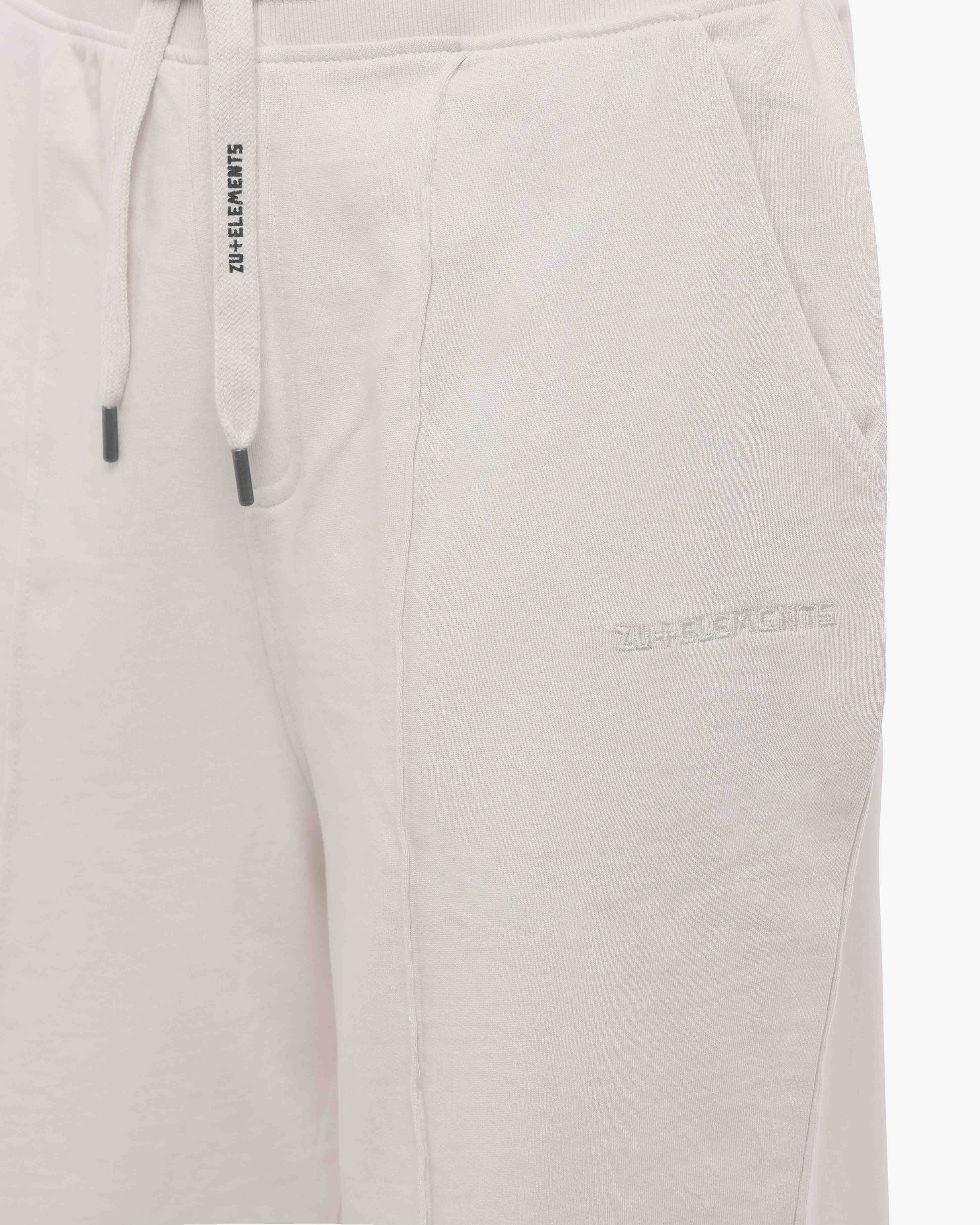 Relaxed fleece Bermuda shorts with embroidery
