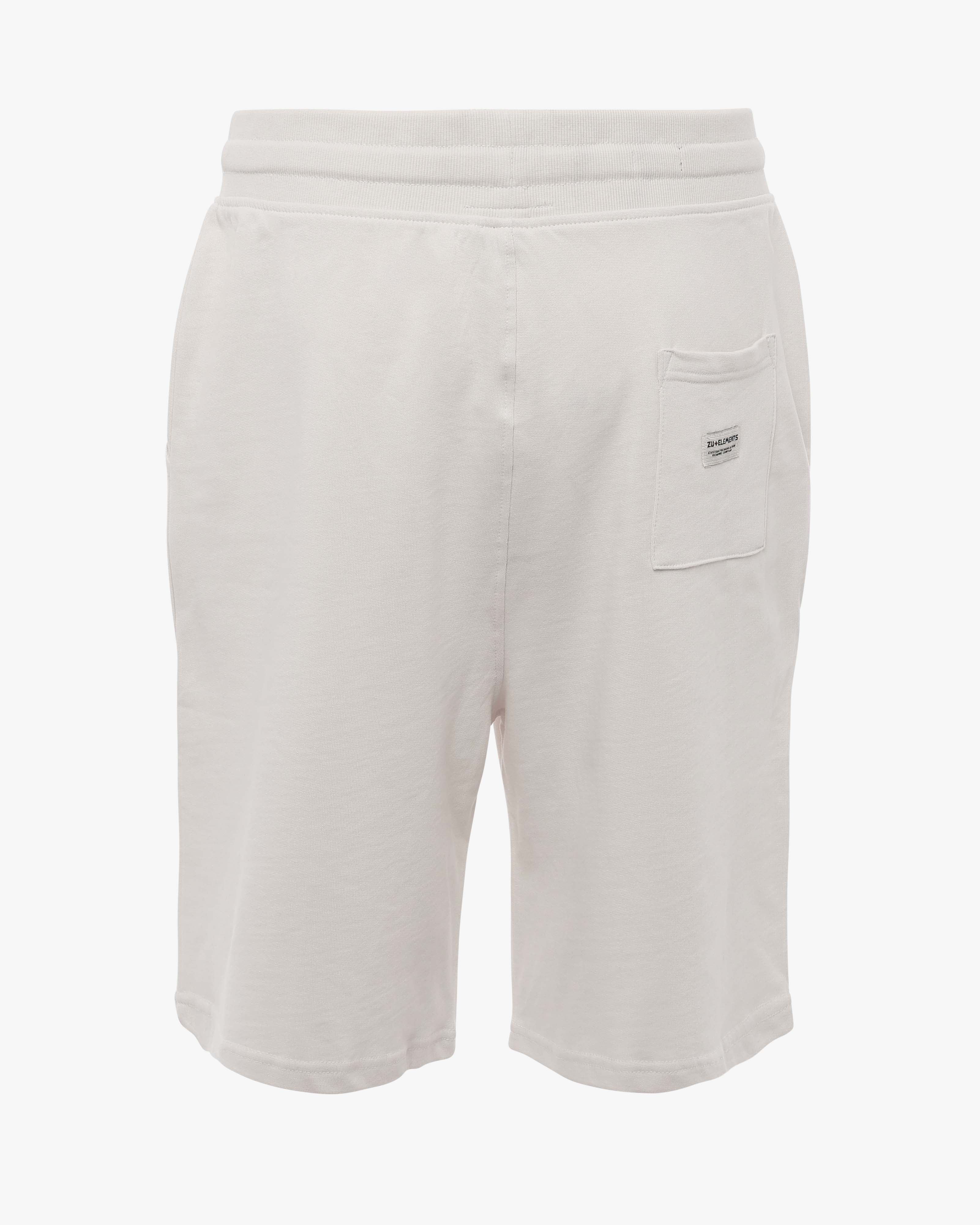 Relaxed fleece Bermuda shorts with embroidery