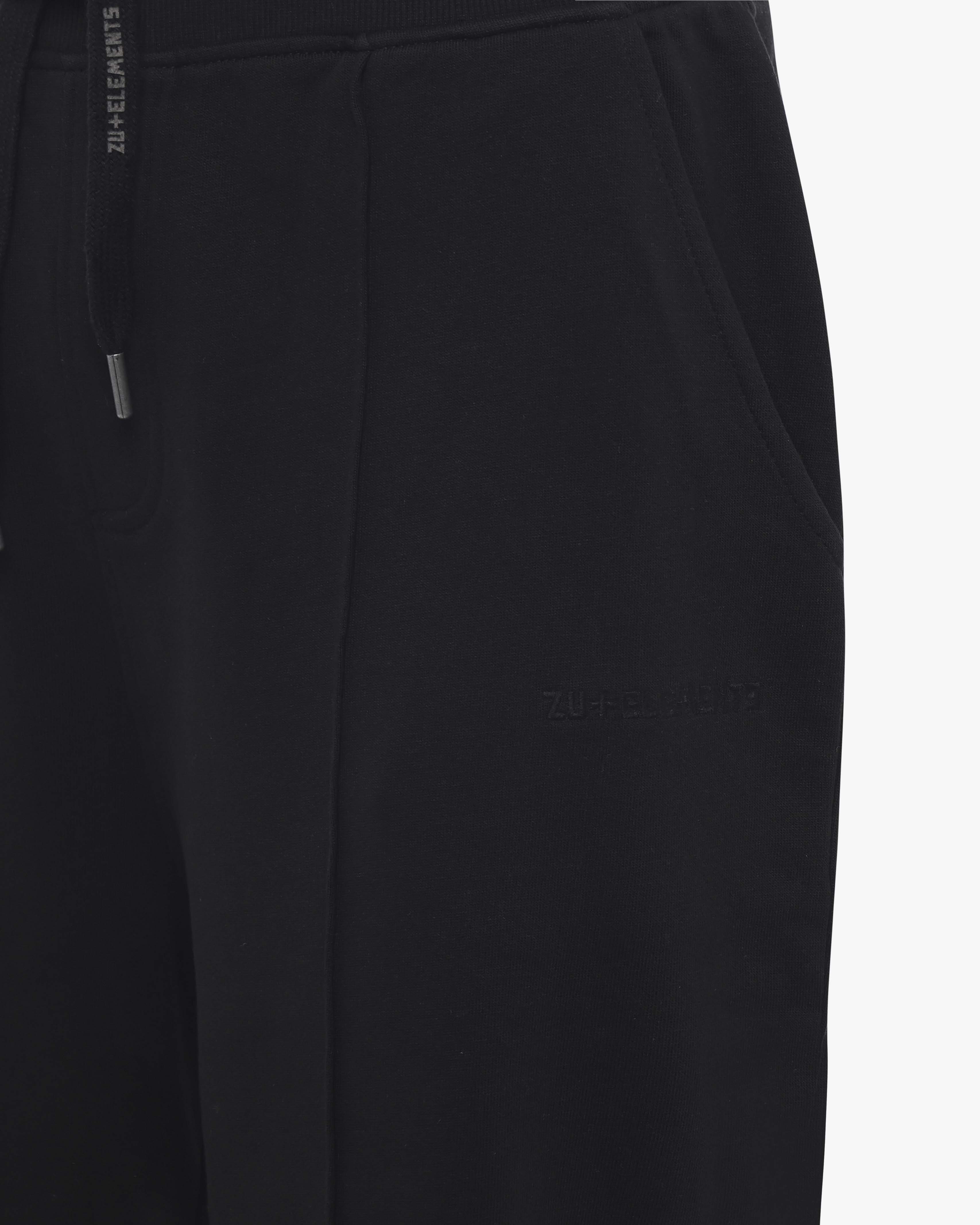 Relaxed fleece Bermuda shorts with embroidery