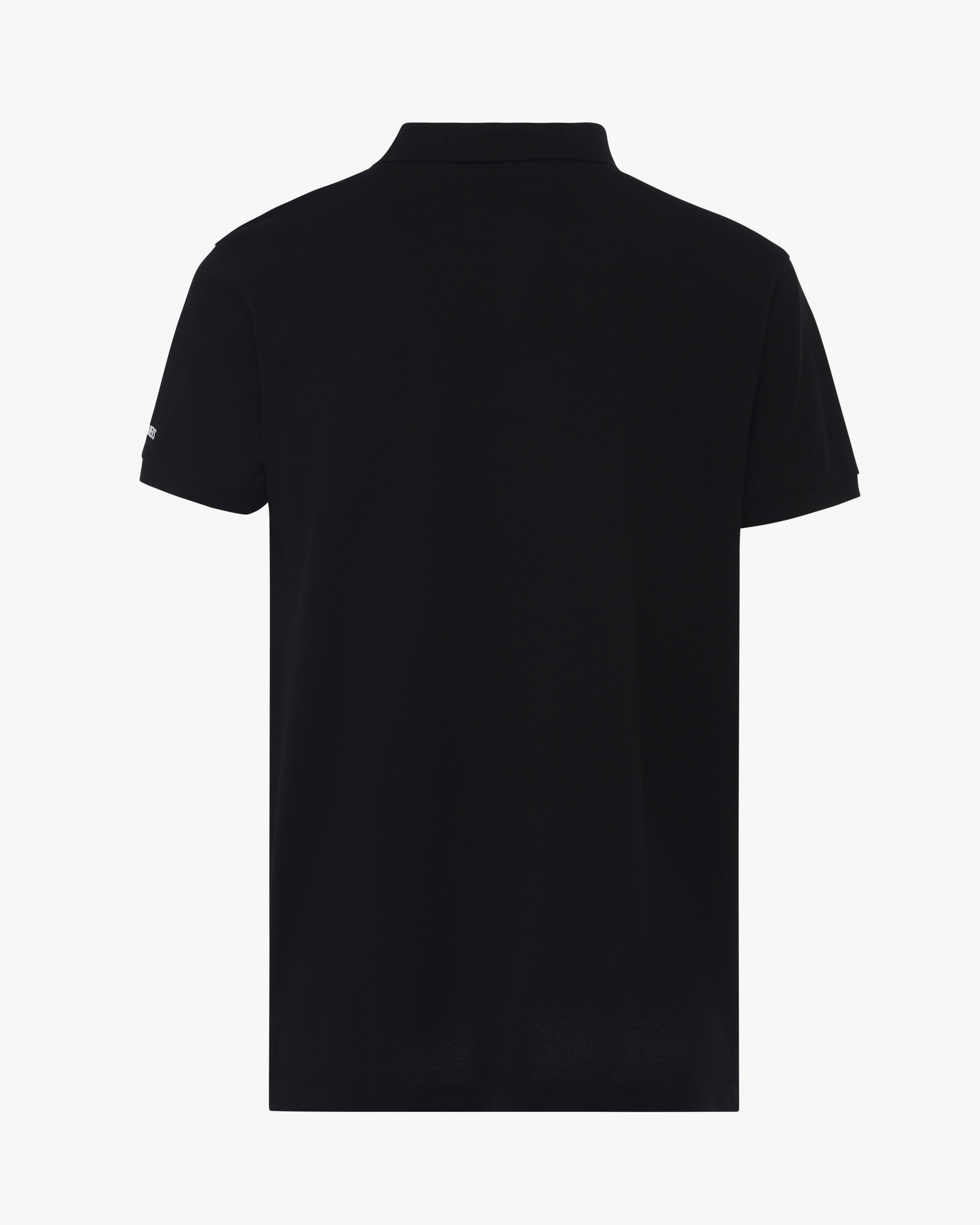 Polo shirt with micrologist on sleeve