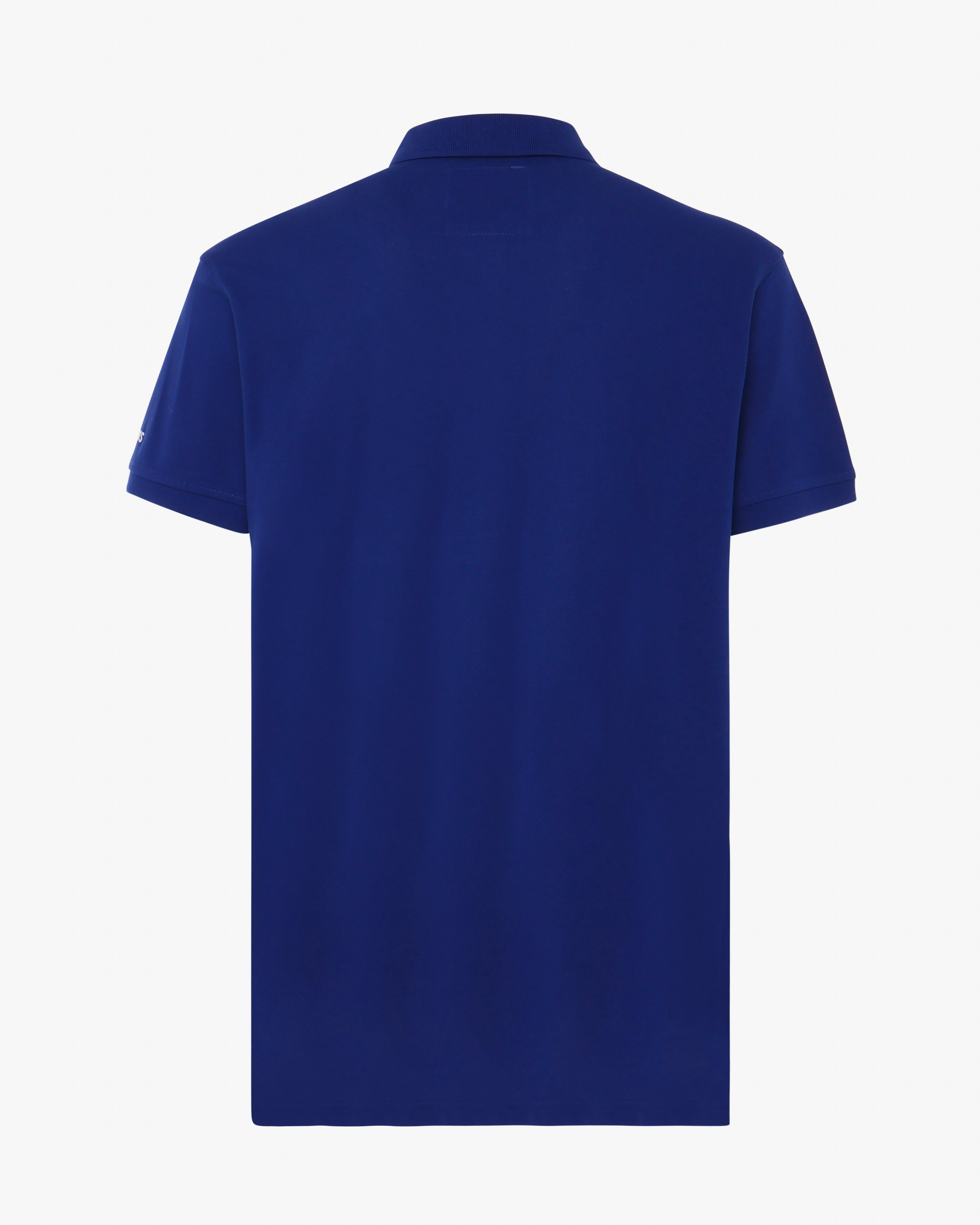 Polo shirt with micrologist on sleeve