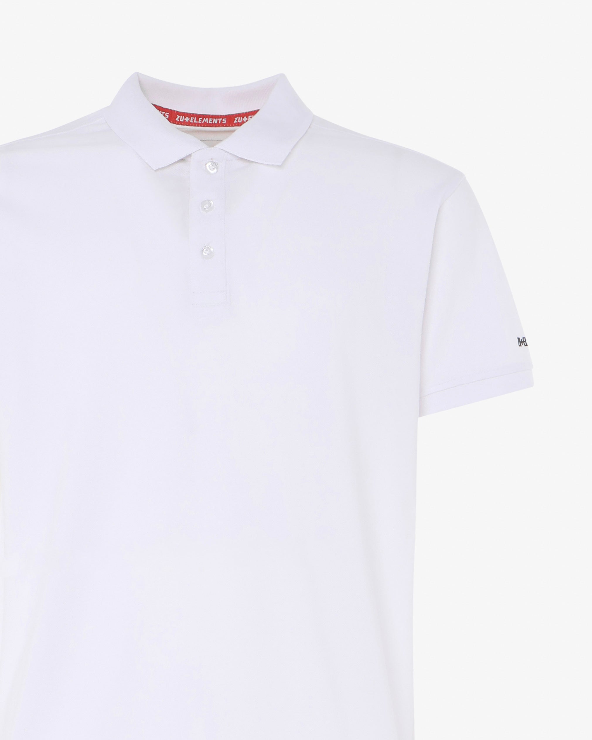 Polo shirt with micrologist on sleeve