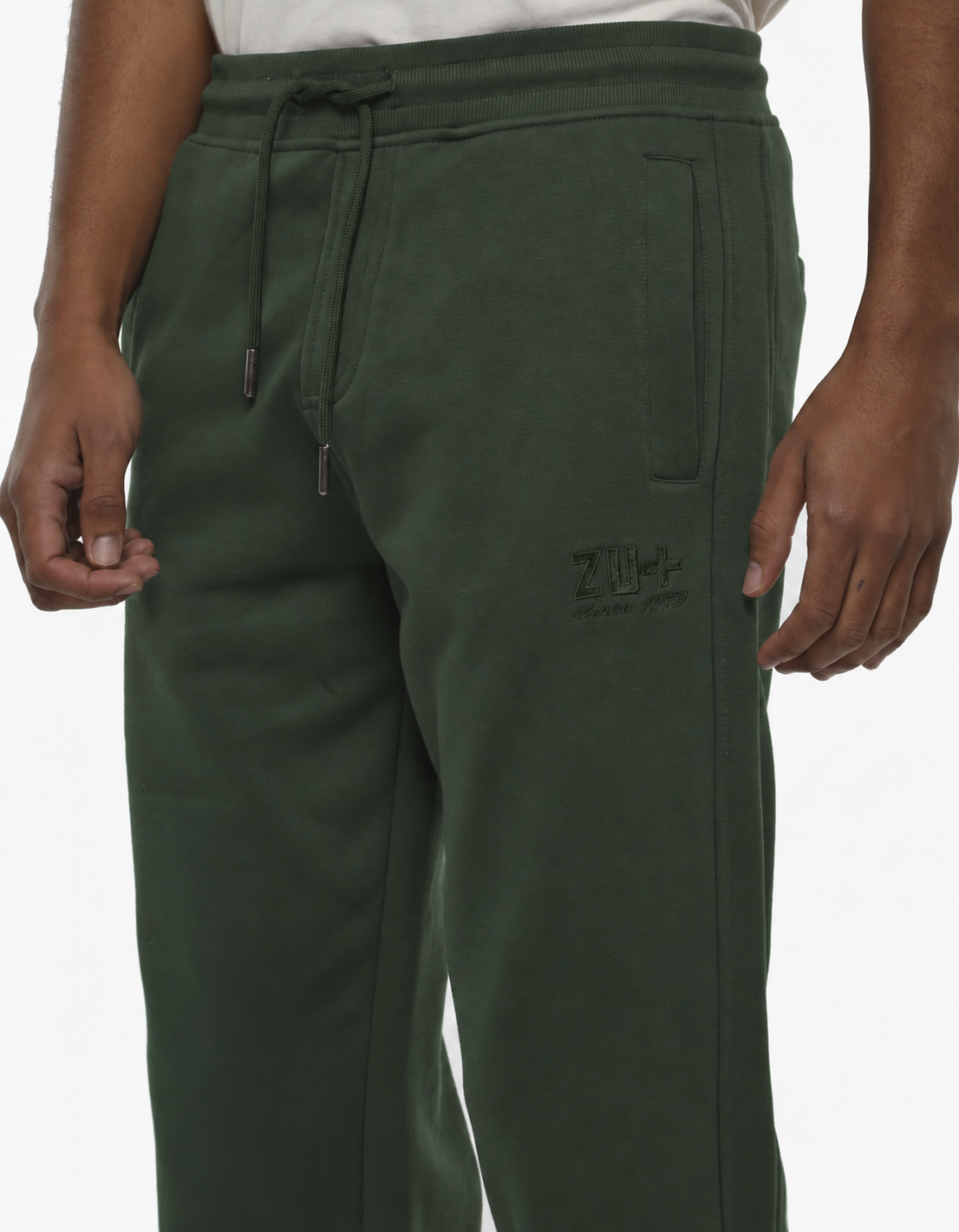 Pantaloni in felpa con ricamo in tono