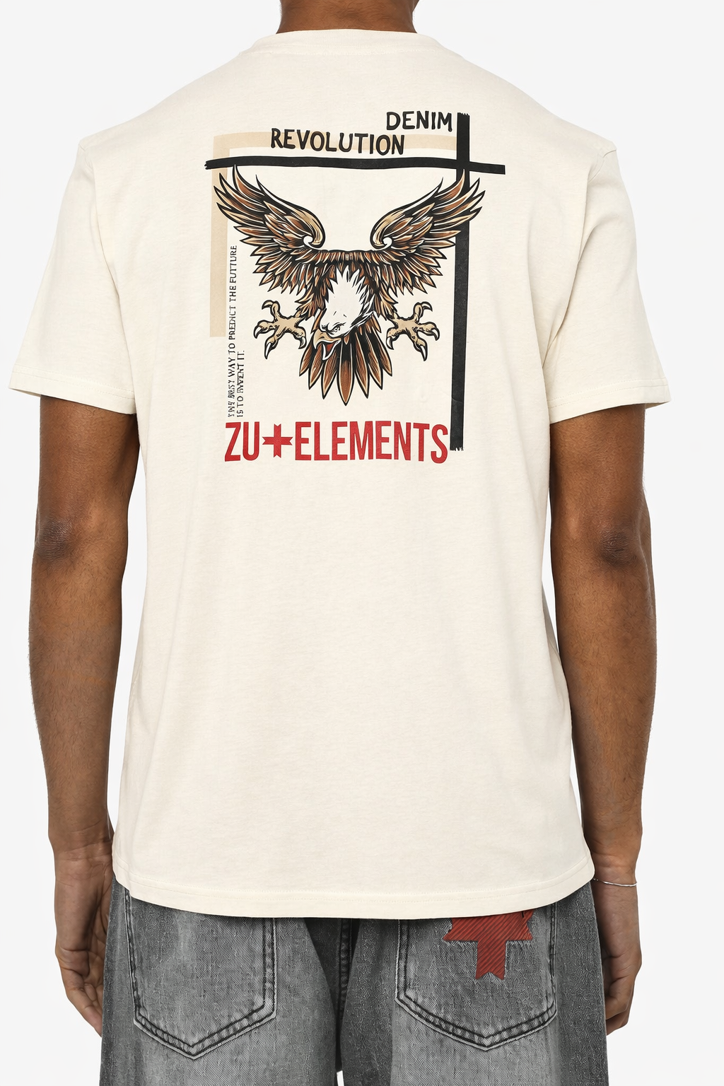 T-shirt girocollo maniche corte, stampa lato cuore e sul dietro