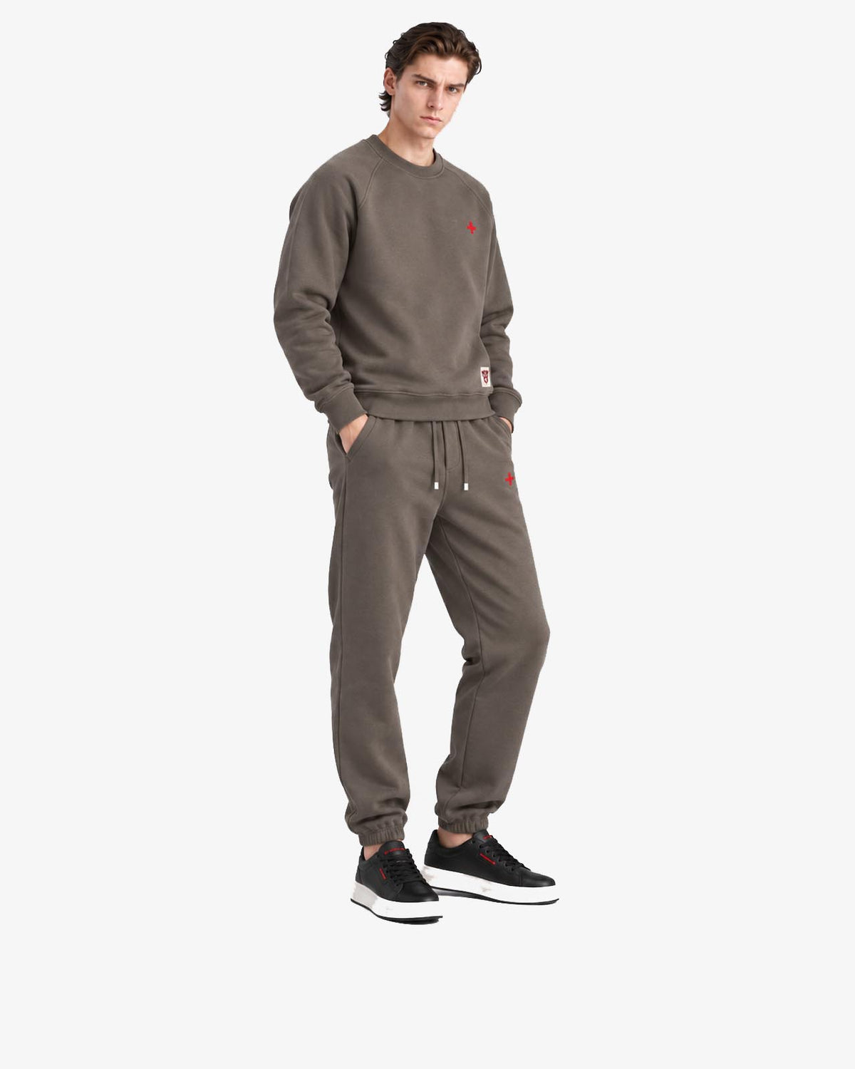 Coordinato Carbon Girocollo