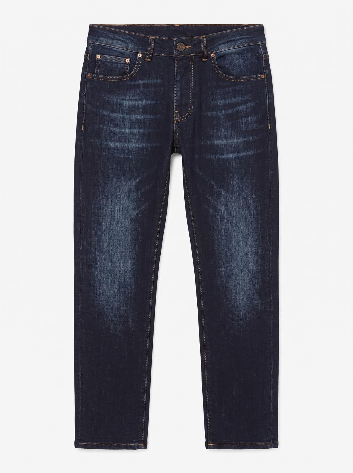 Jeans slim fit Sammy dark blue con ricamo a contrasto