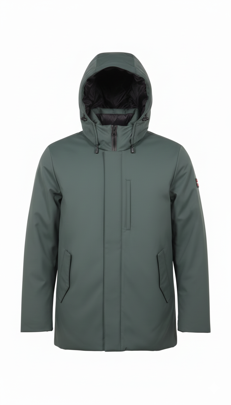 Giubbotto trapuntato con Zip e cappuccio