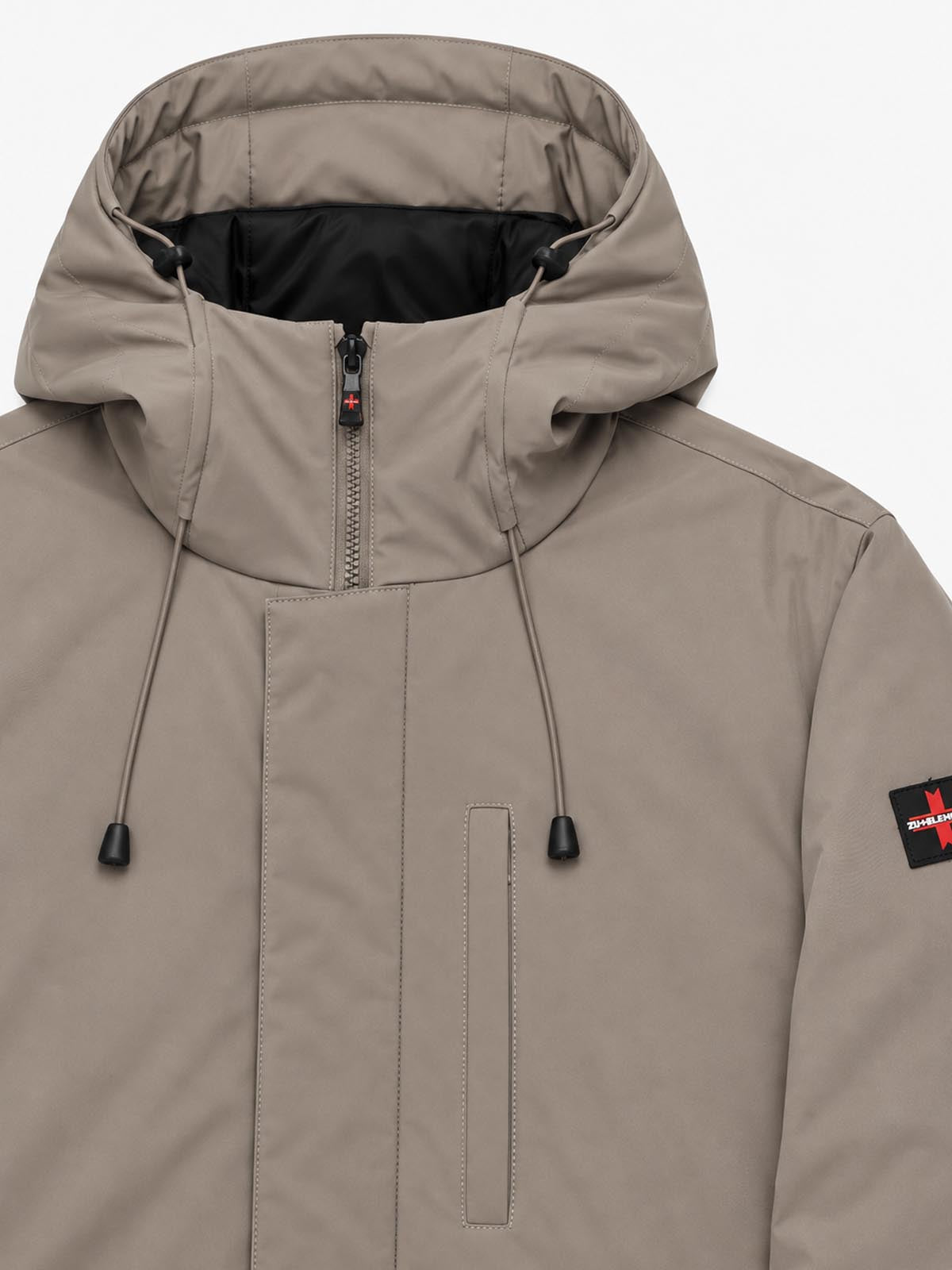 Giubbotto trapuntato con Zip e cappuccio
