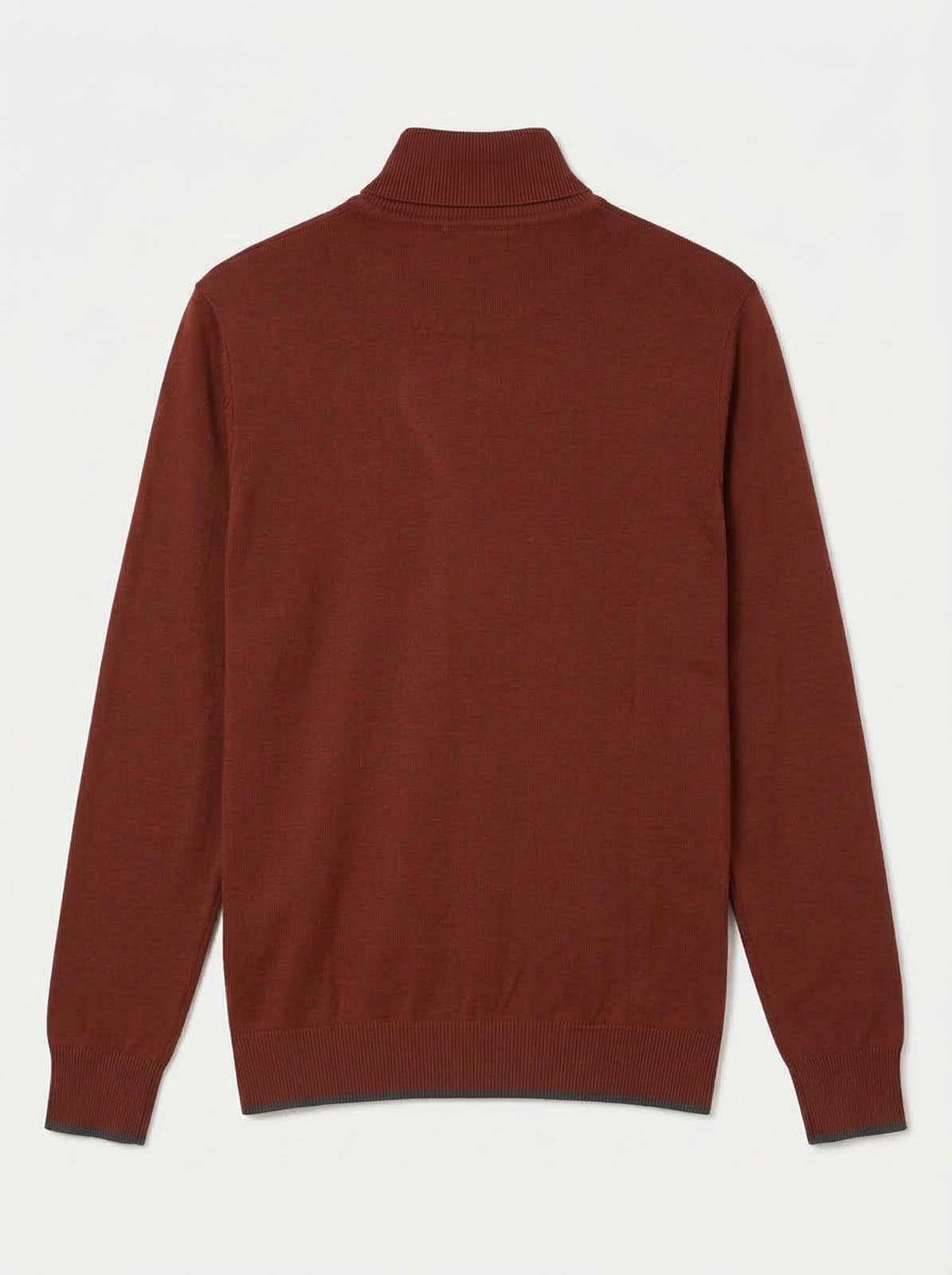Maglia Collo alto con finiture a coste