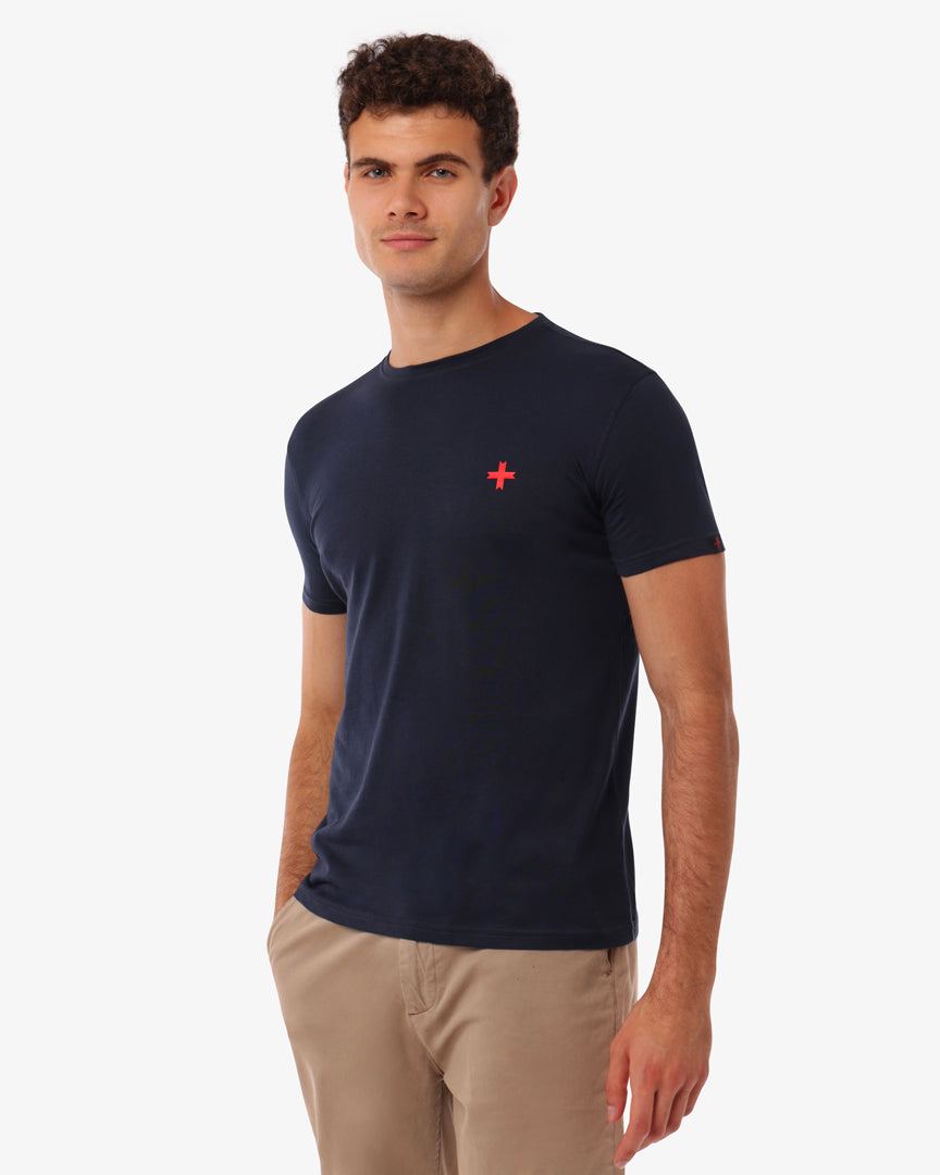 T-shirt girocollo maniche corte con logo stampato