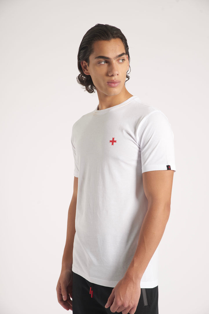 T-shirt girocollo maniche corte con logo stampato