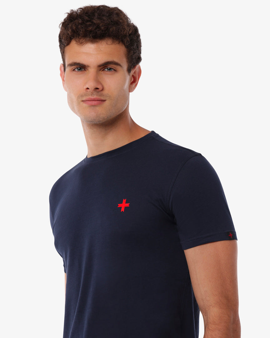 T-shirt girocollo maniche corte con logo stampato