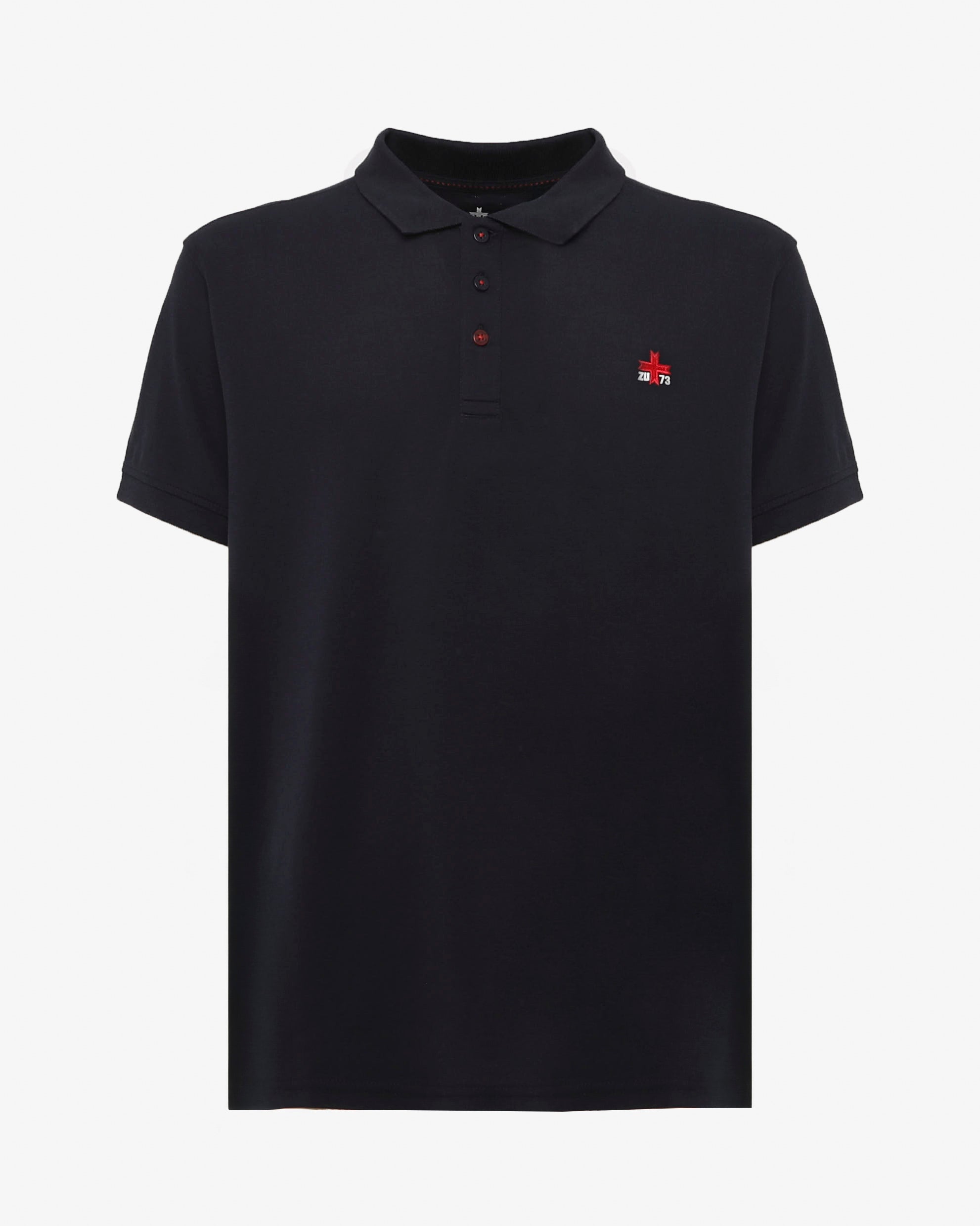 Polo piquet in puro cotone con logo ricamato e bottoni logati