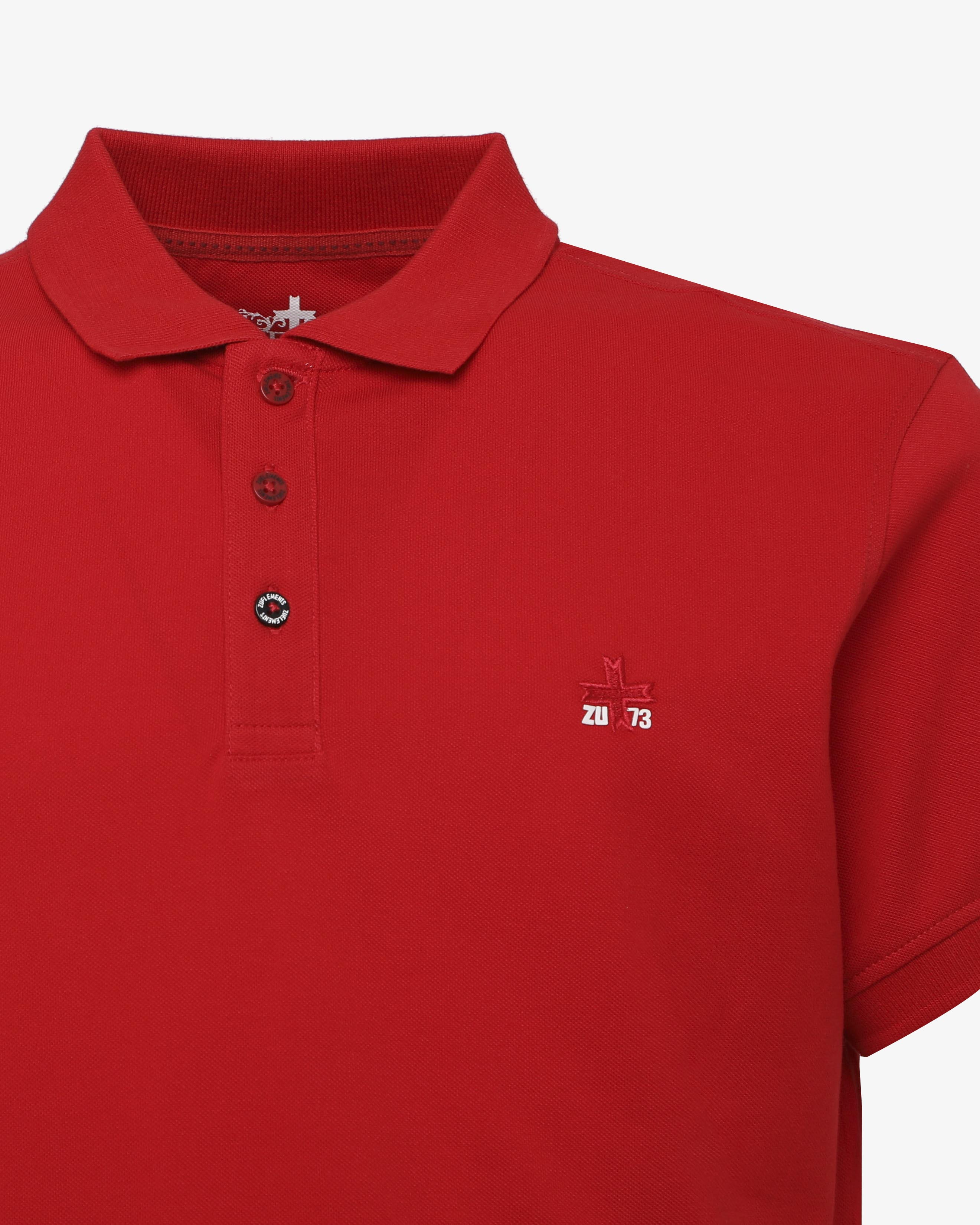 Polo piquet in puro cotone con logo ricamato e bottoni logati