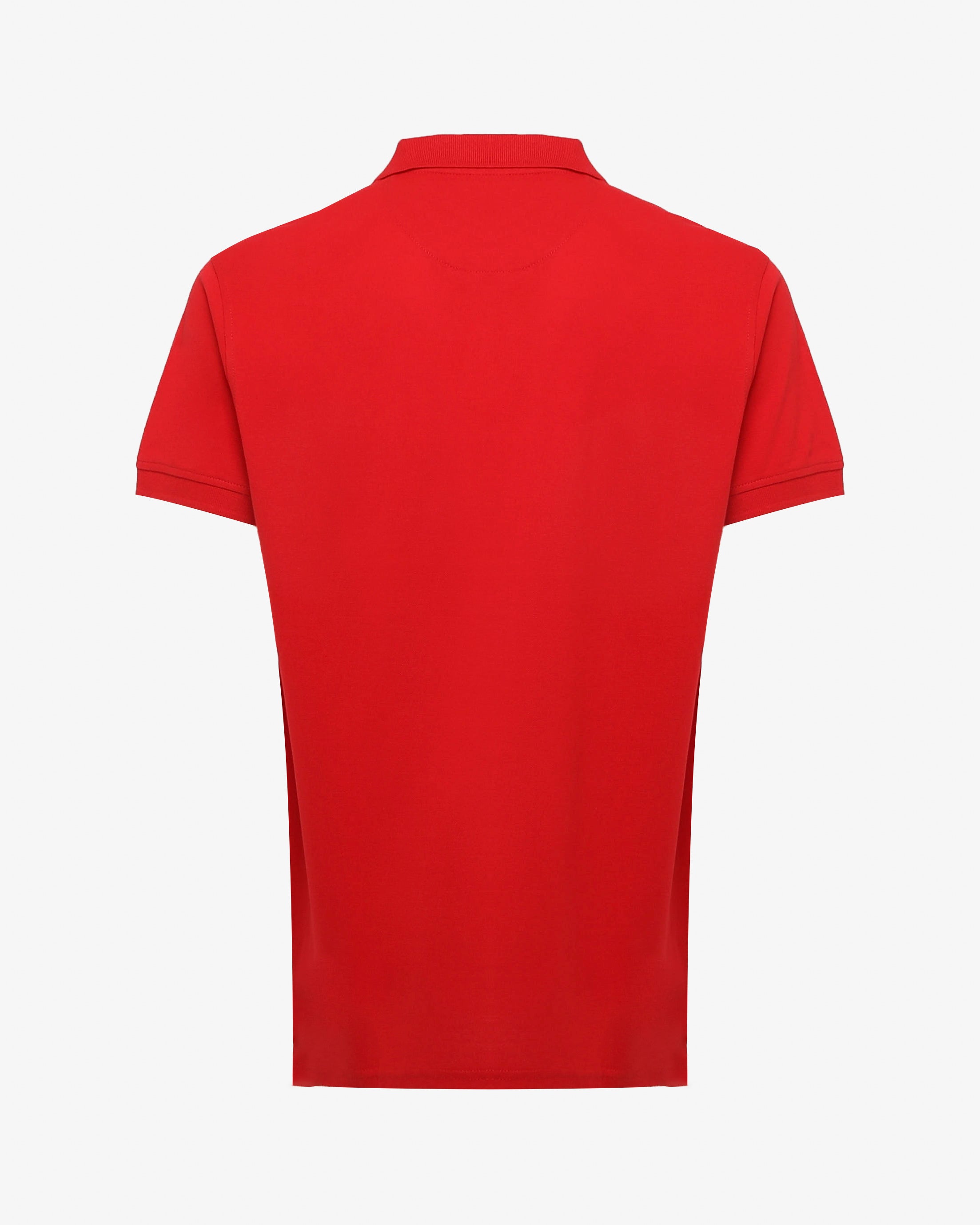 Polo piquet in puro cotone con logo ricamato e bottoni logati