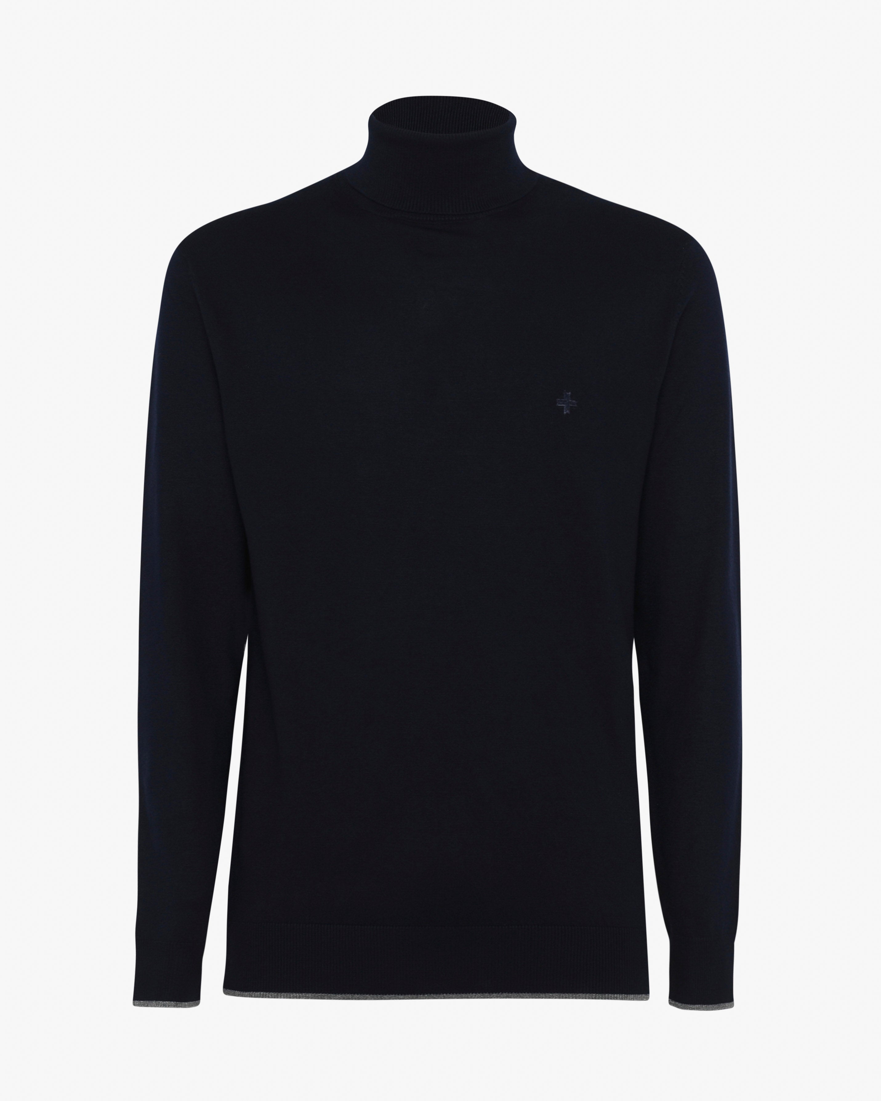 Maglia Collo alto con finiture a coste