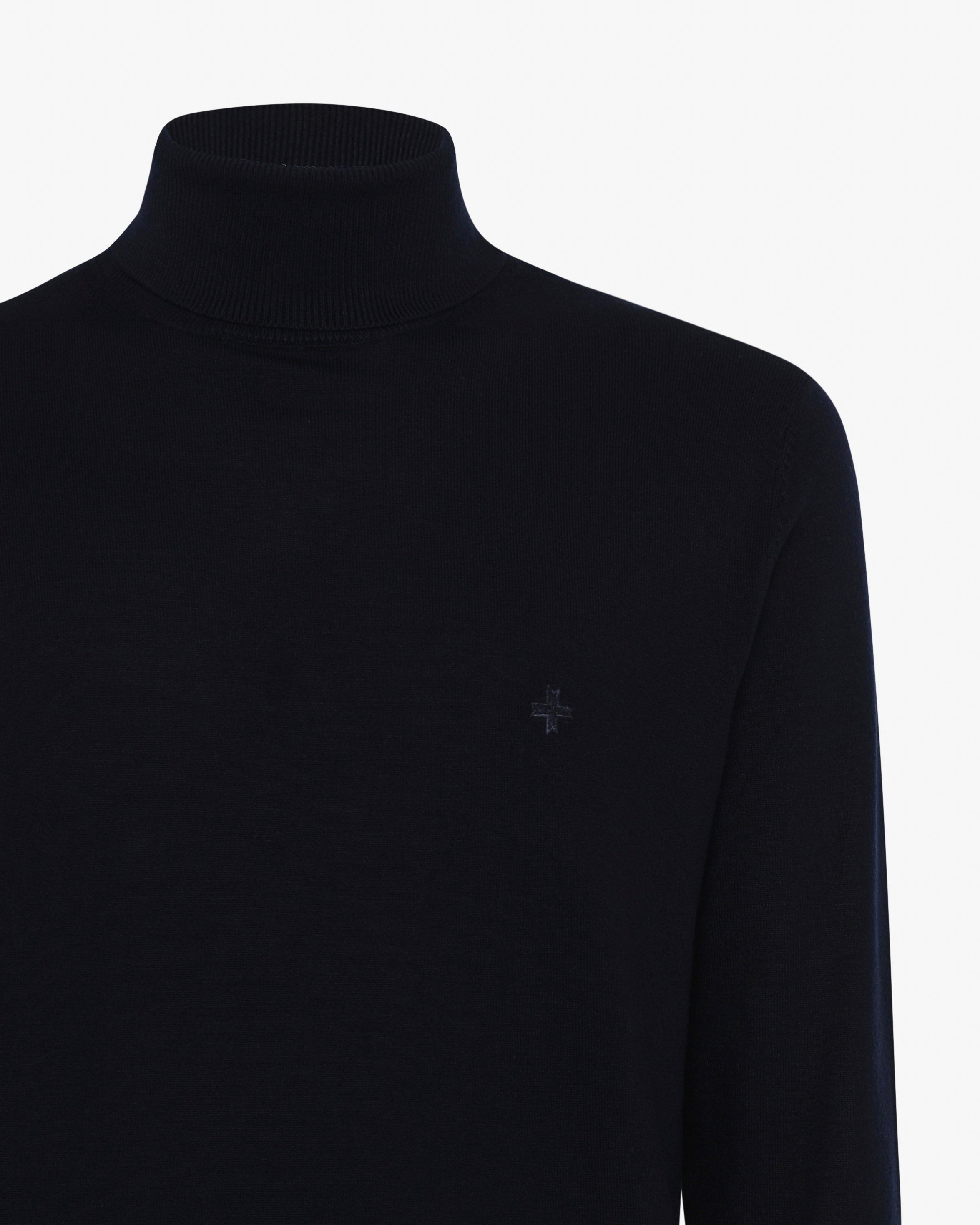 Maglia Collo alto con finiture a coste
