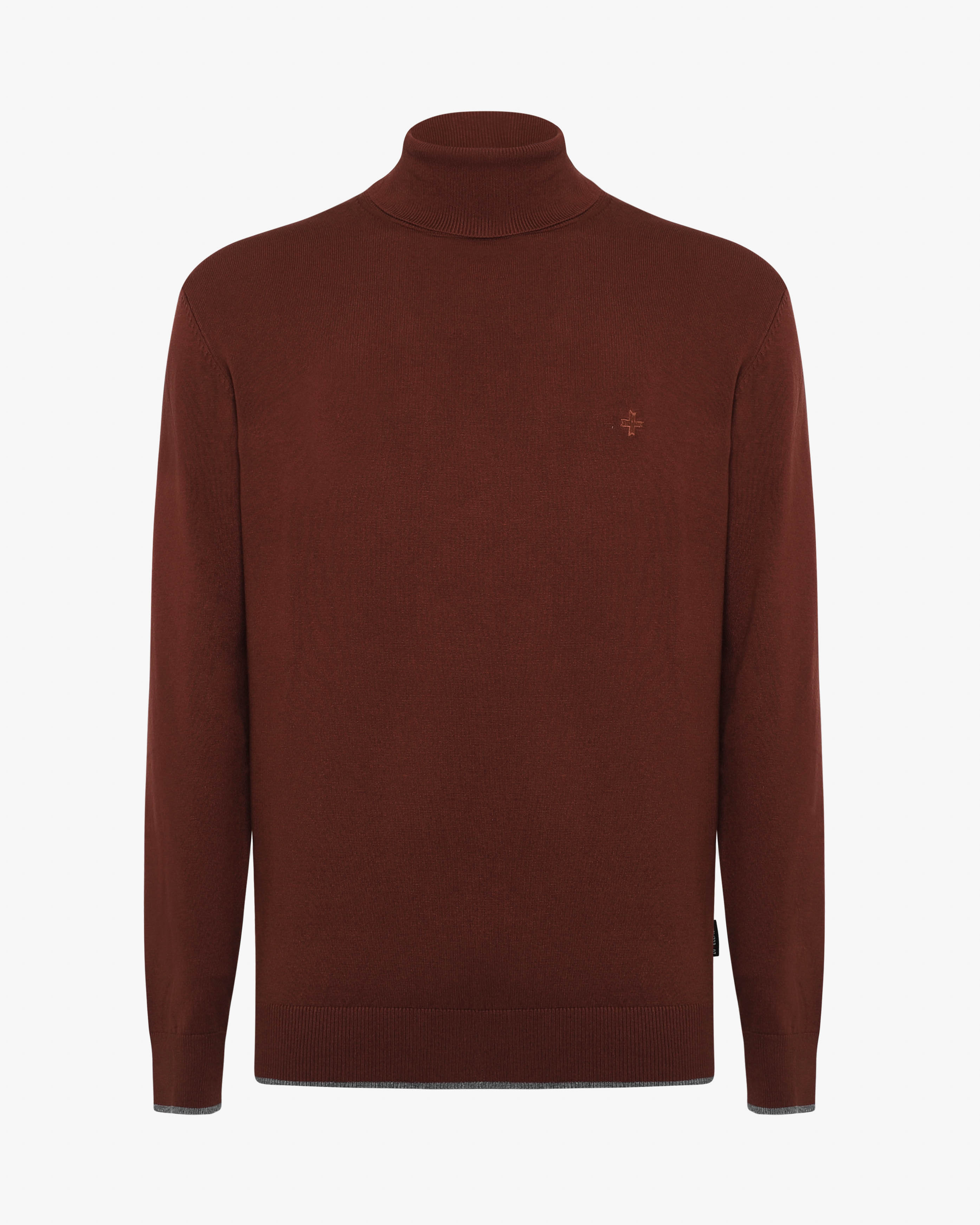 Maglia Collo alto con finiture a coste