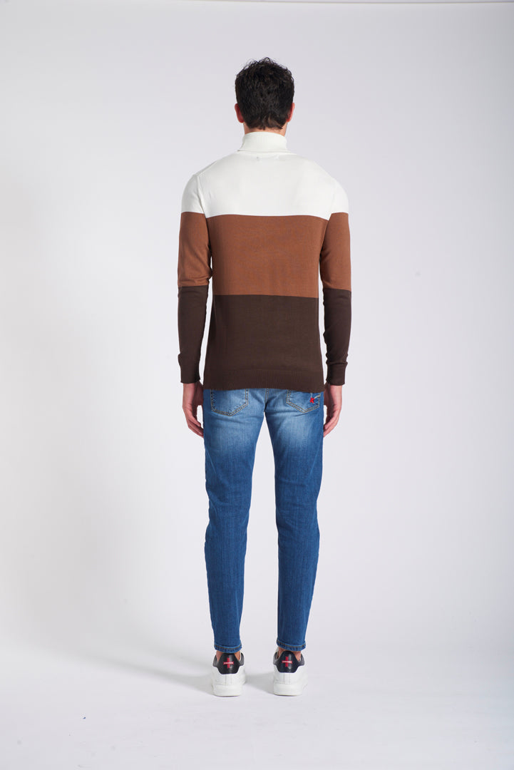 Maglia a collo alto con stripes