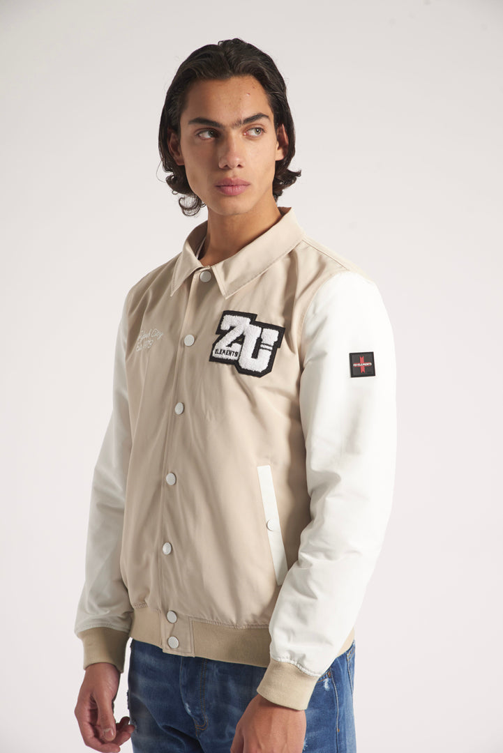 Varsity jacket with buttons