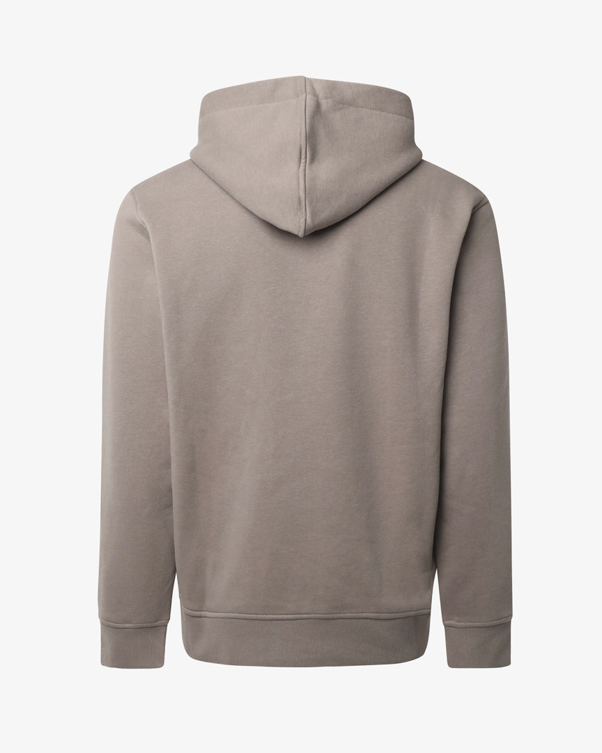 Felpa con cappuccio e macrologo in ricamo