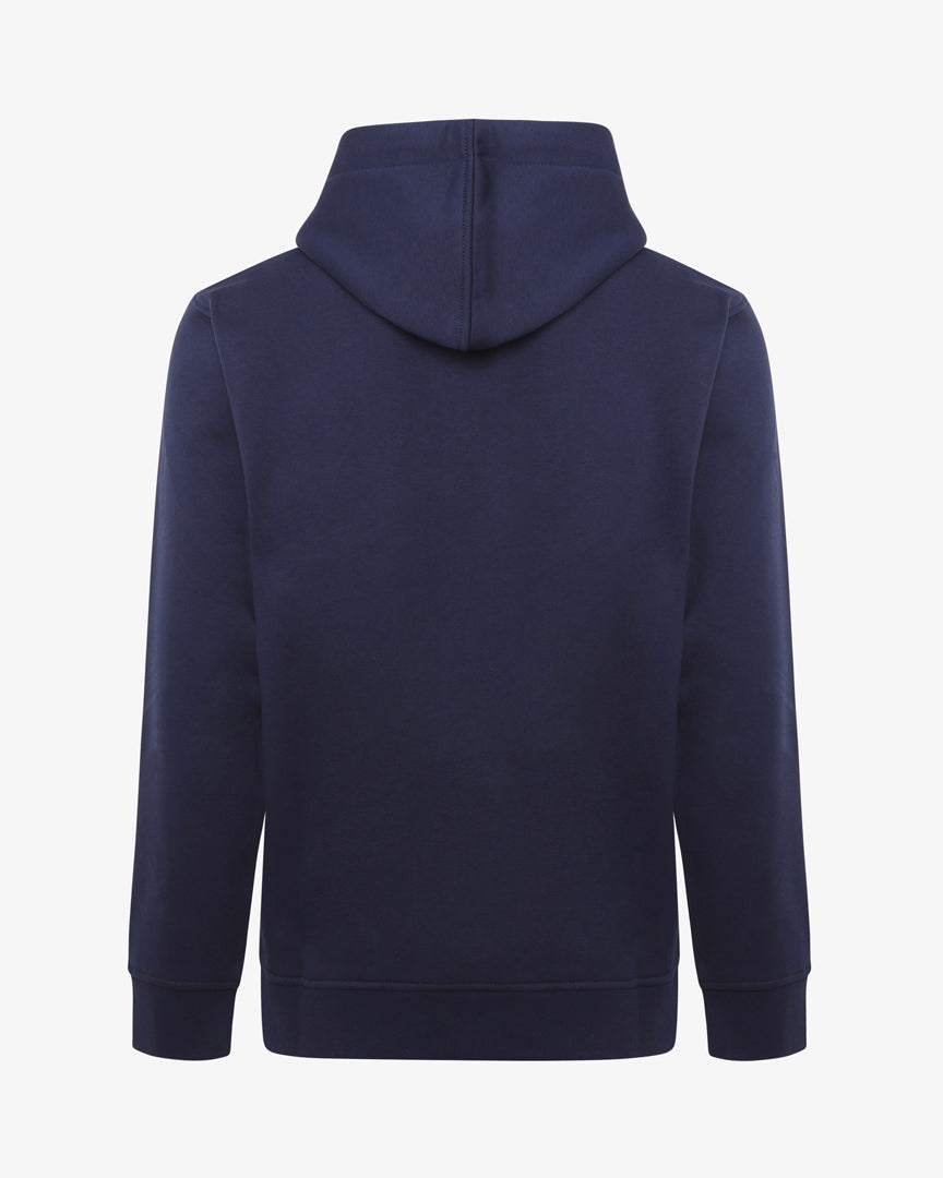 Felpa con cappuccio e macrologo in ricamo