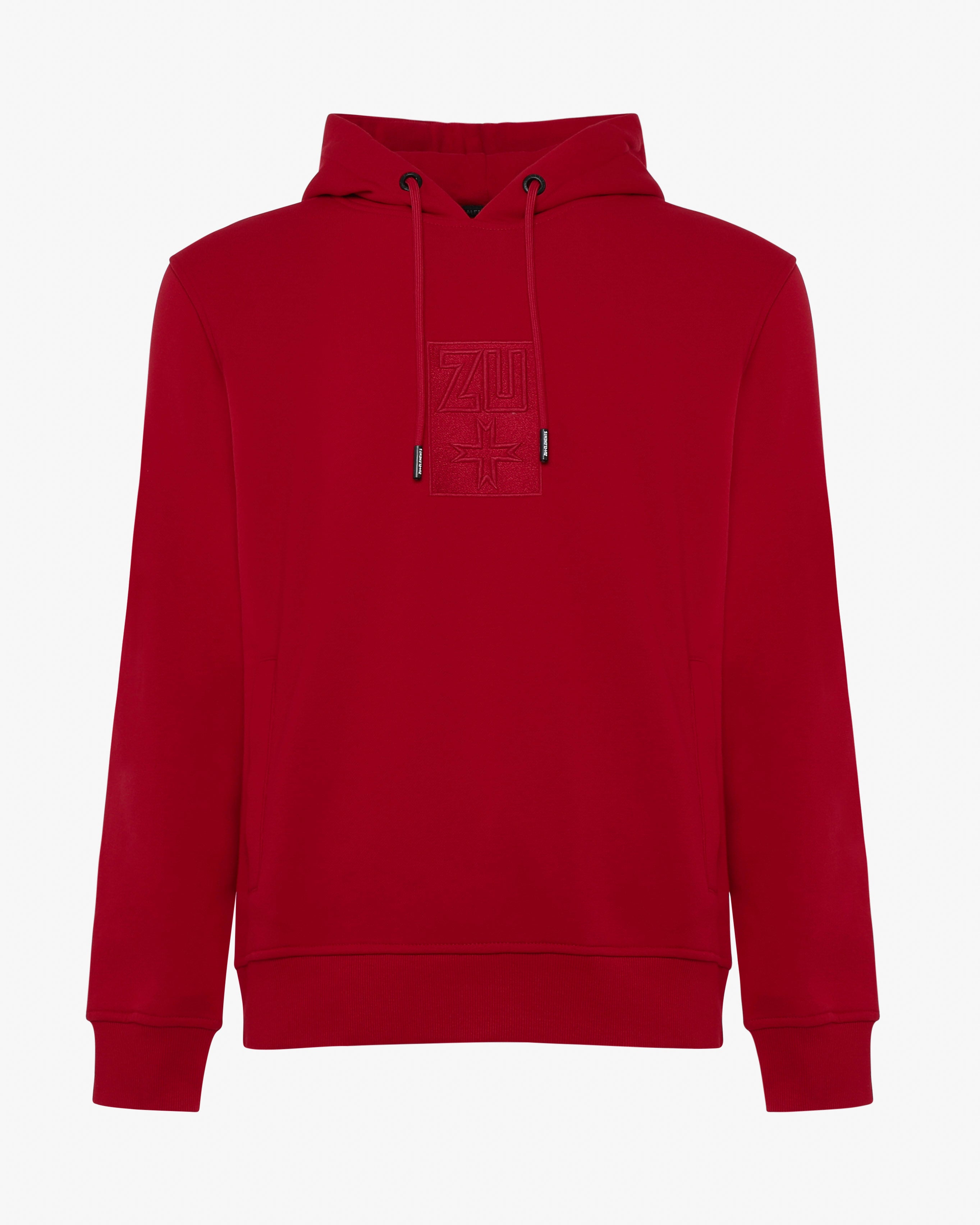 Hoodie, squared embroidery