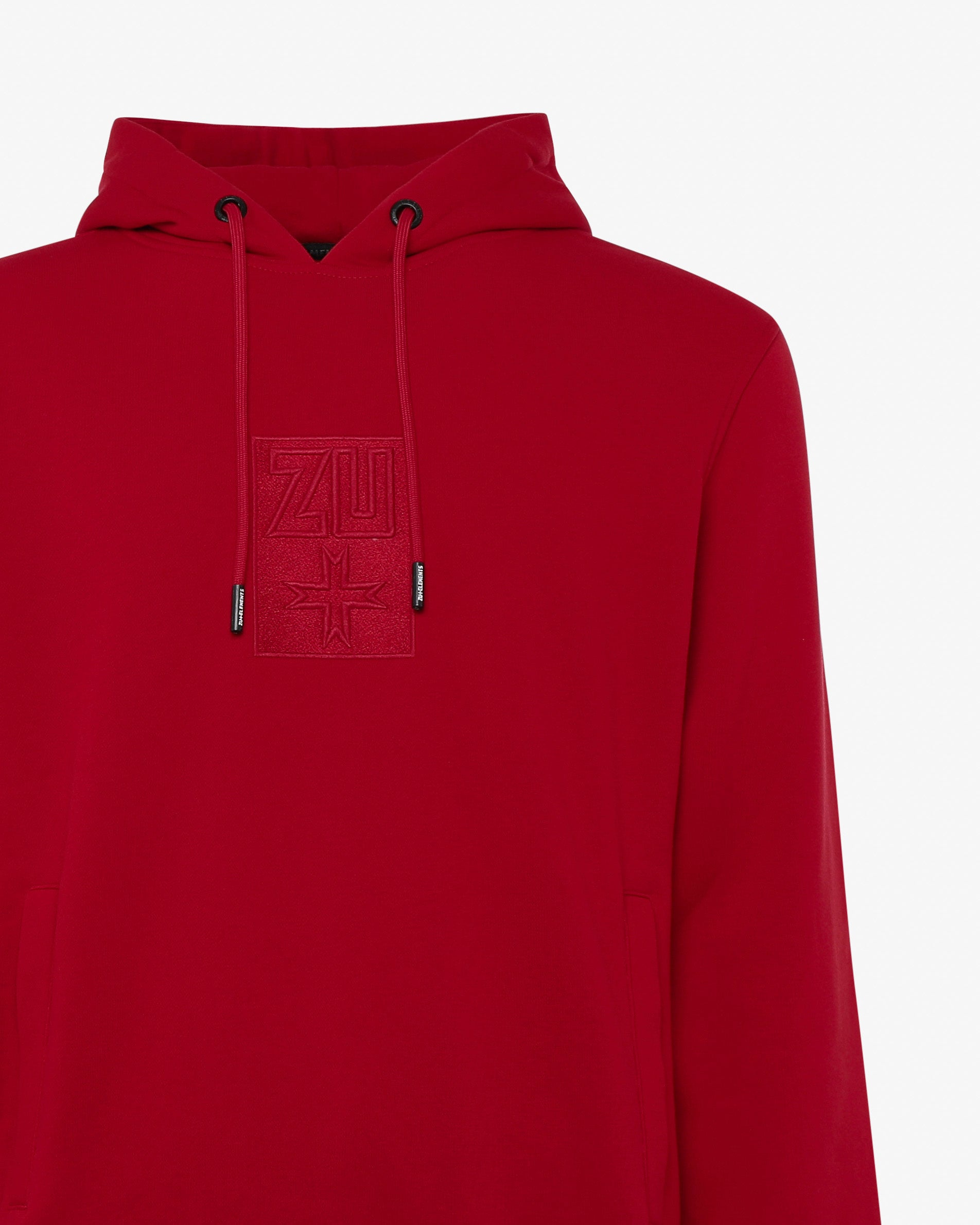 Hoodie, squared embroidery