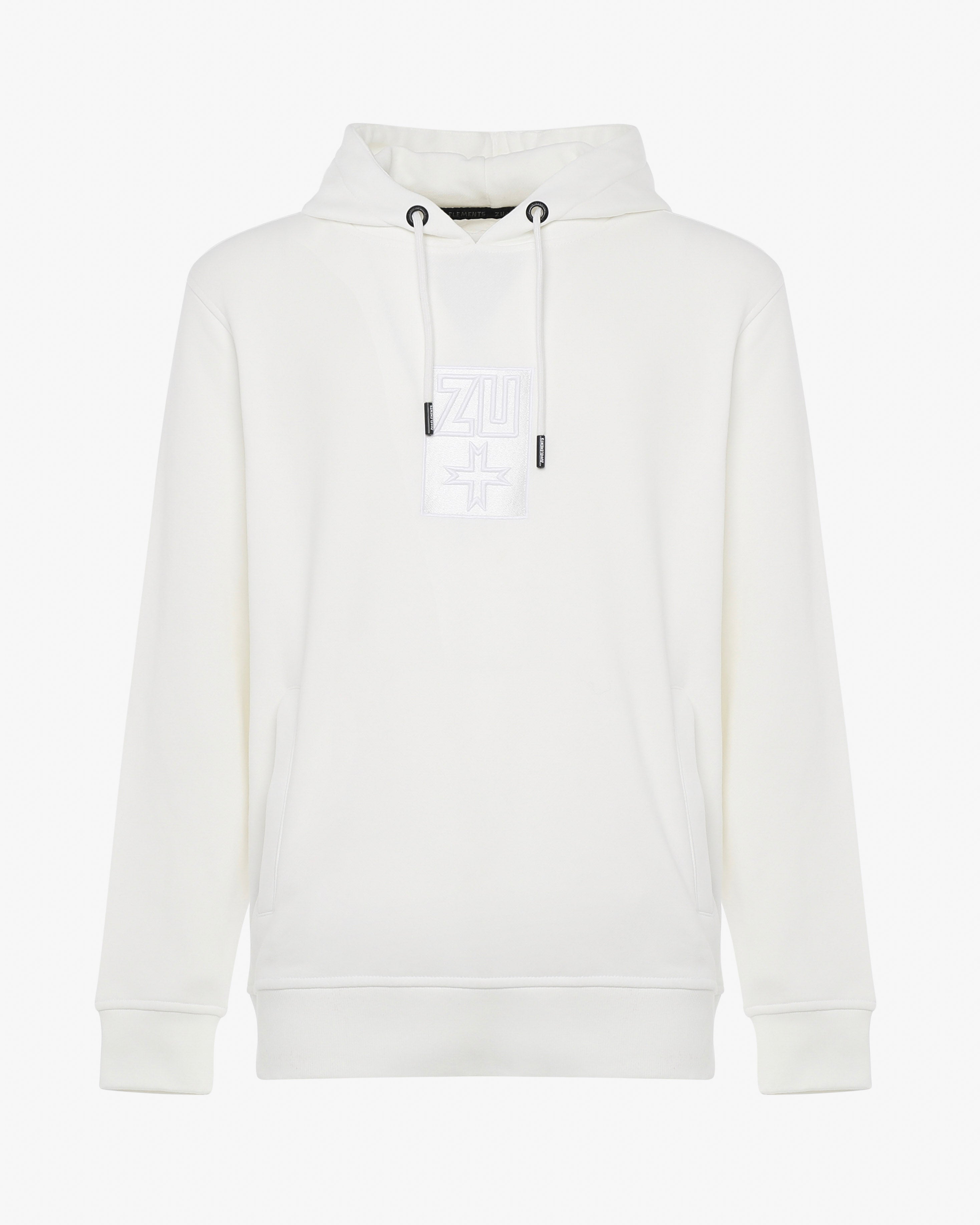 Hoodie, squared embroidery