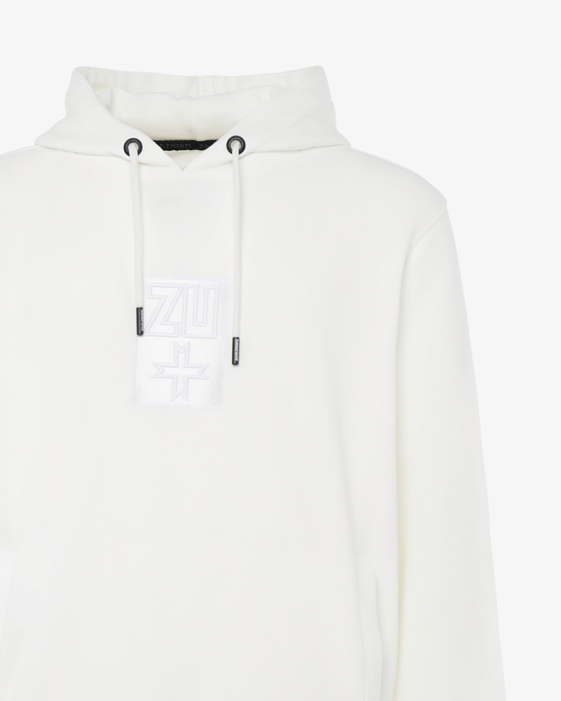 Hoodie, squared embroidery