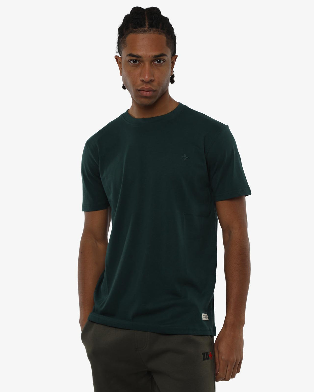T-Shirt con ricamo tono su tono