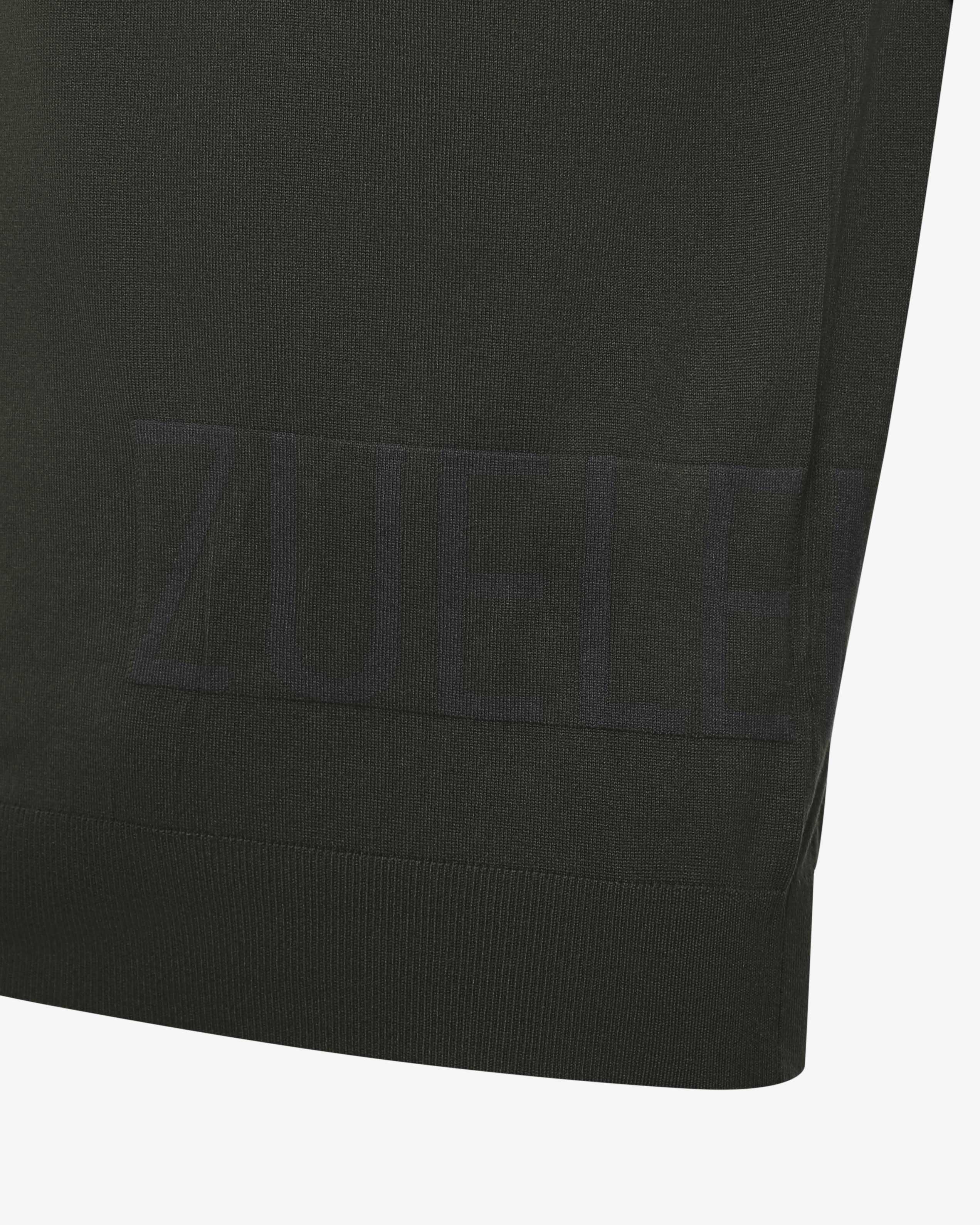 Maglia girocollo colour block, logo a intarsio