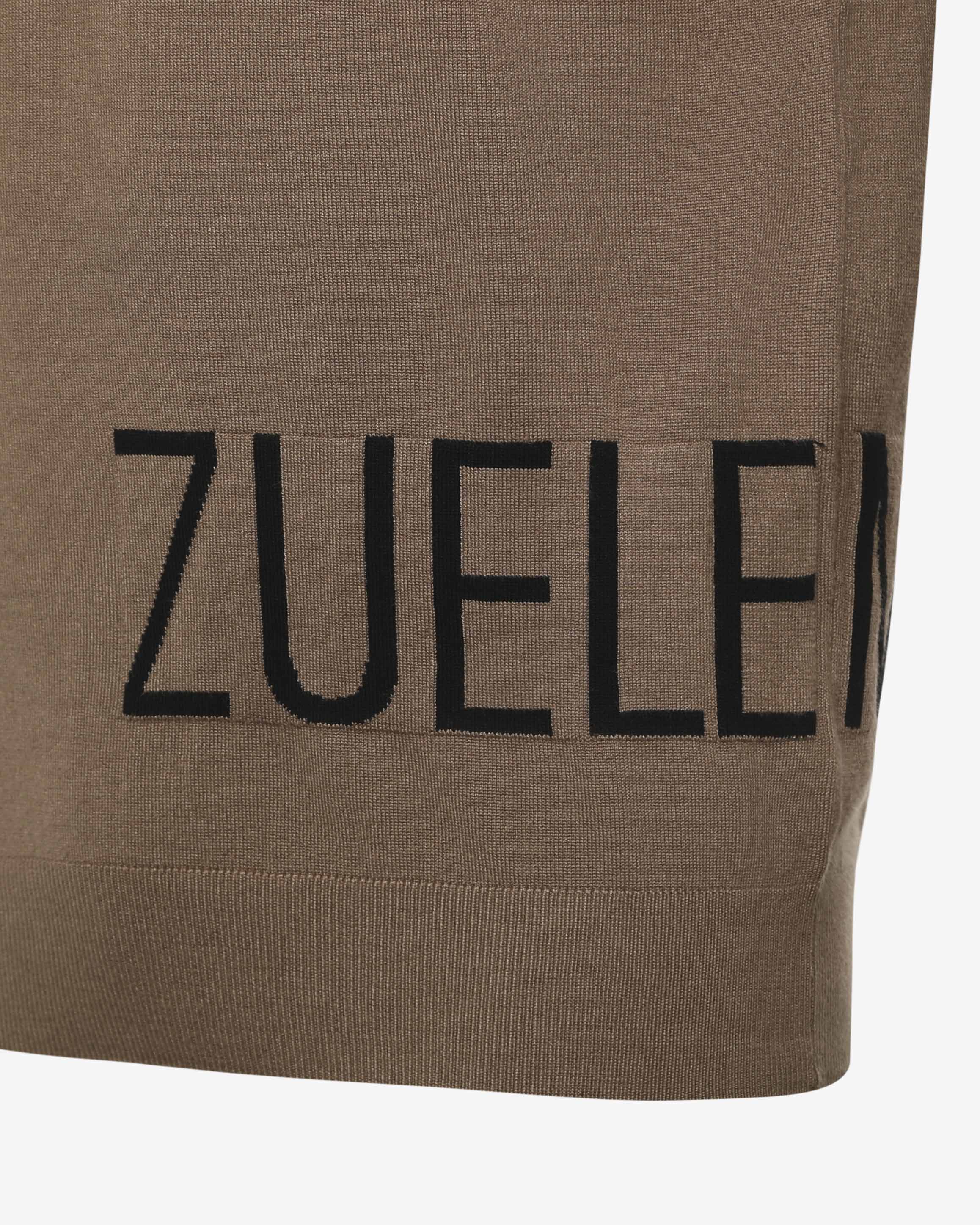 Maglia girocollo colour block, logo a intarsio