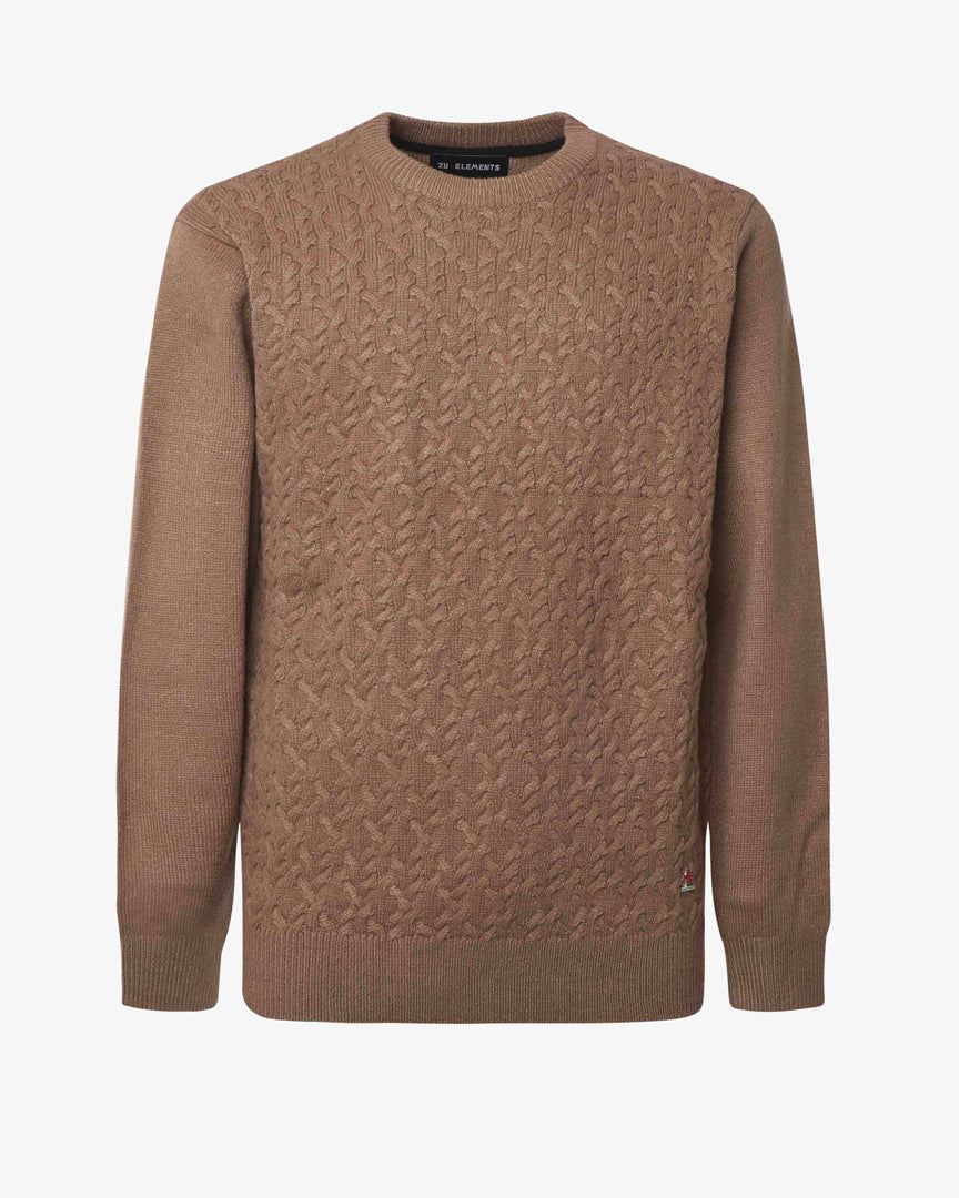 Maglia Girocollo con pattern "braids"