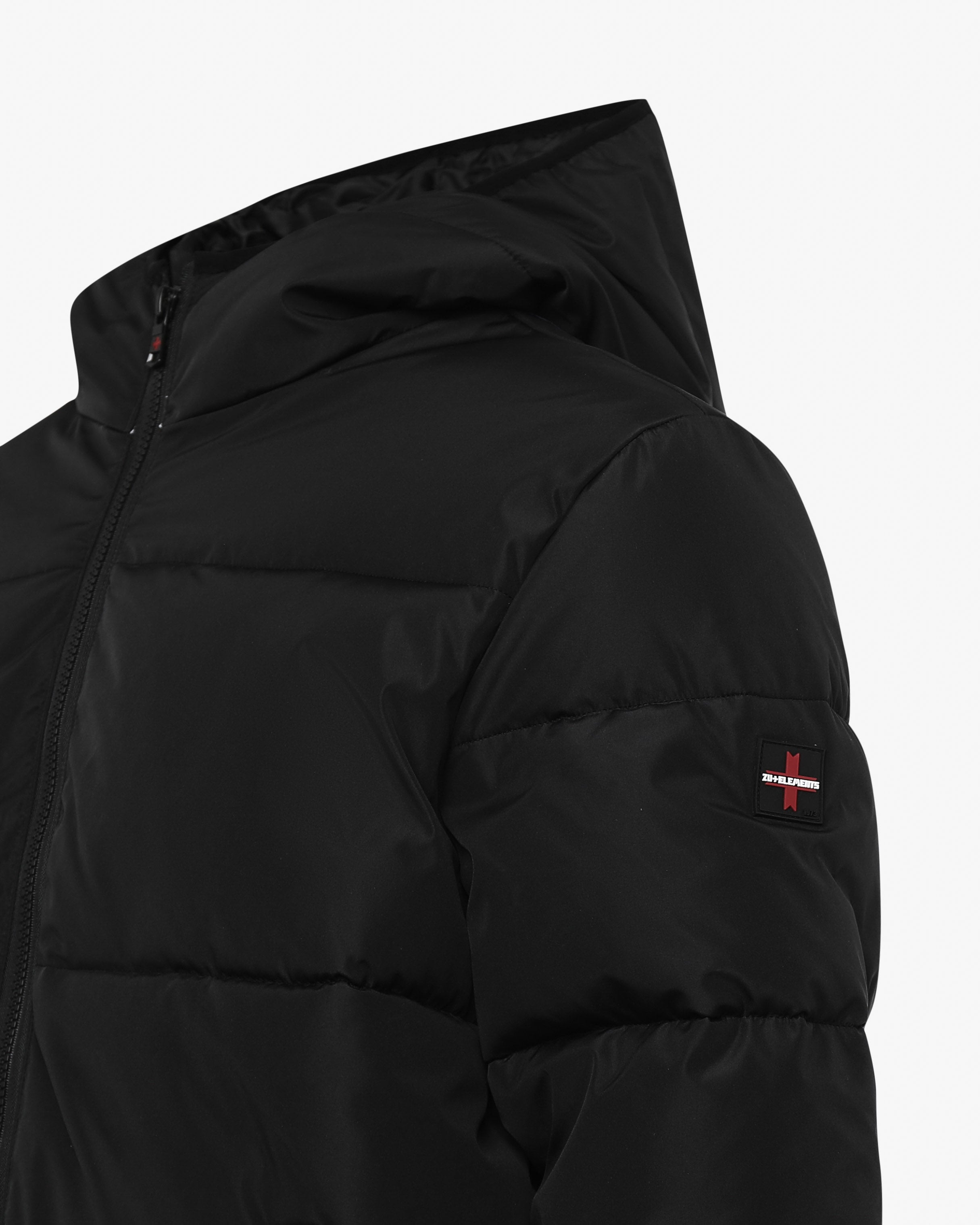 Giubbotto con cappuccio e logo on back