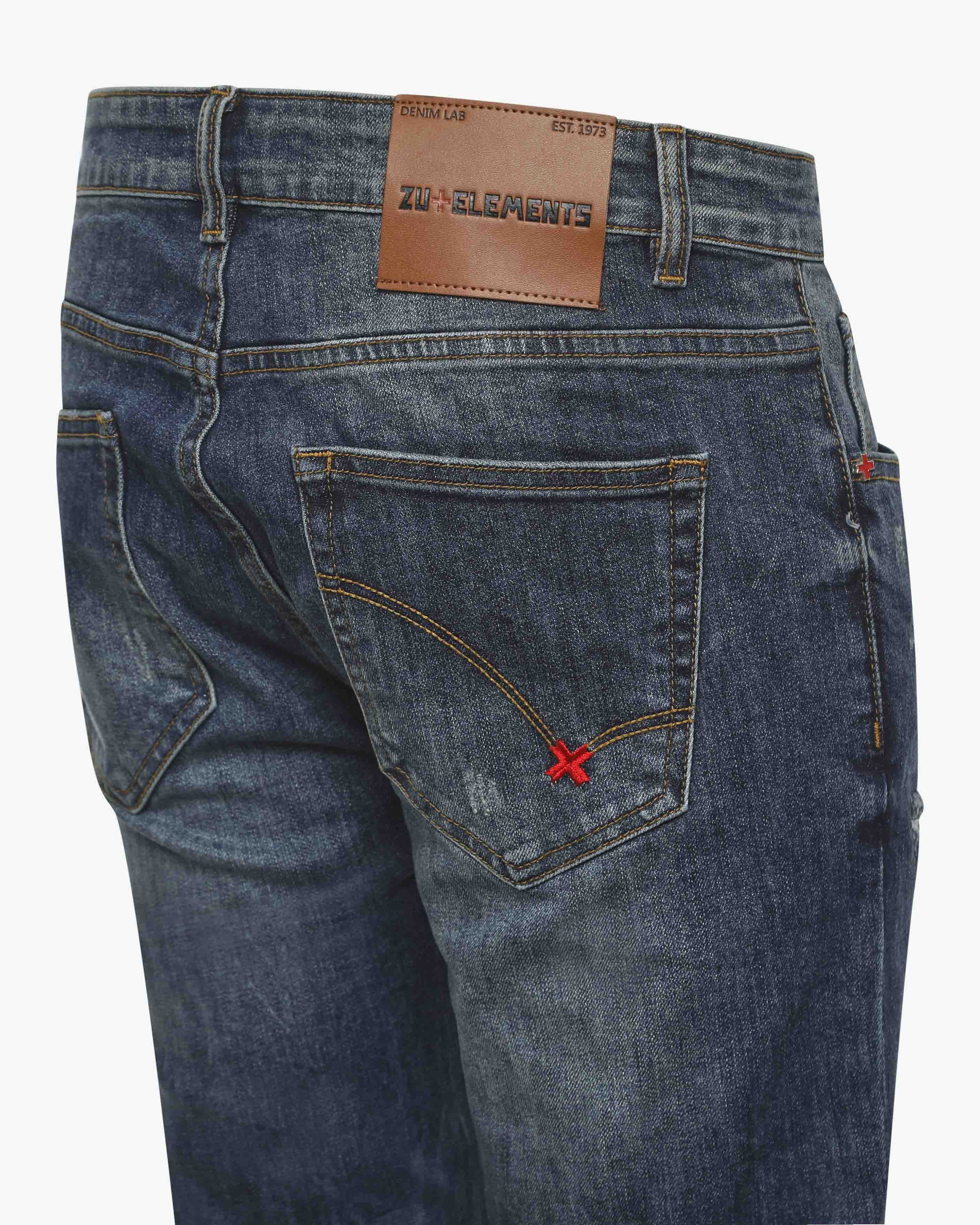 Jeans Slim Fit - Dark Blue con spruzzature