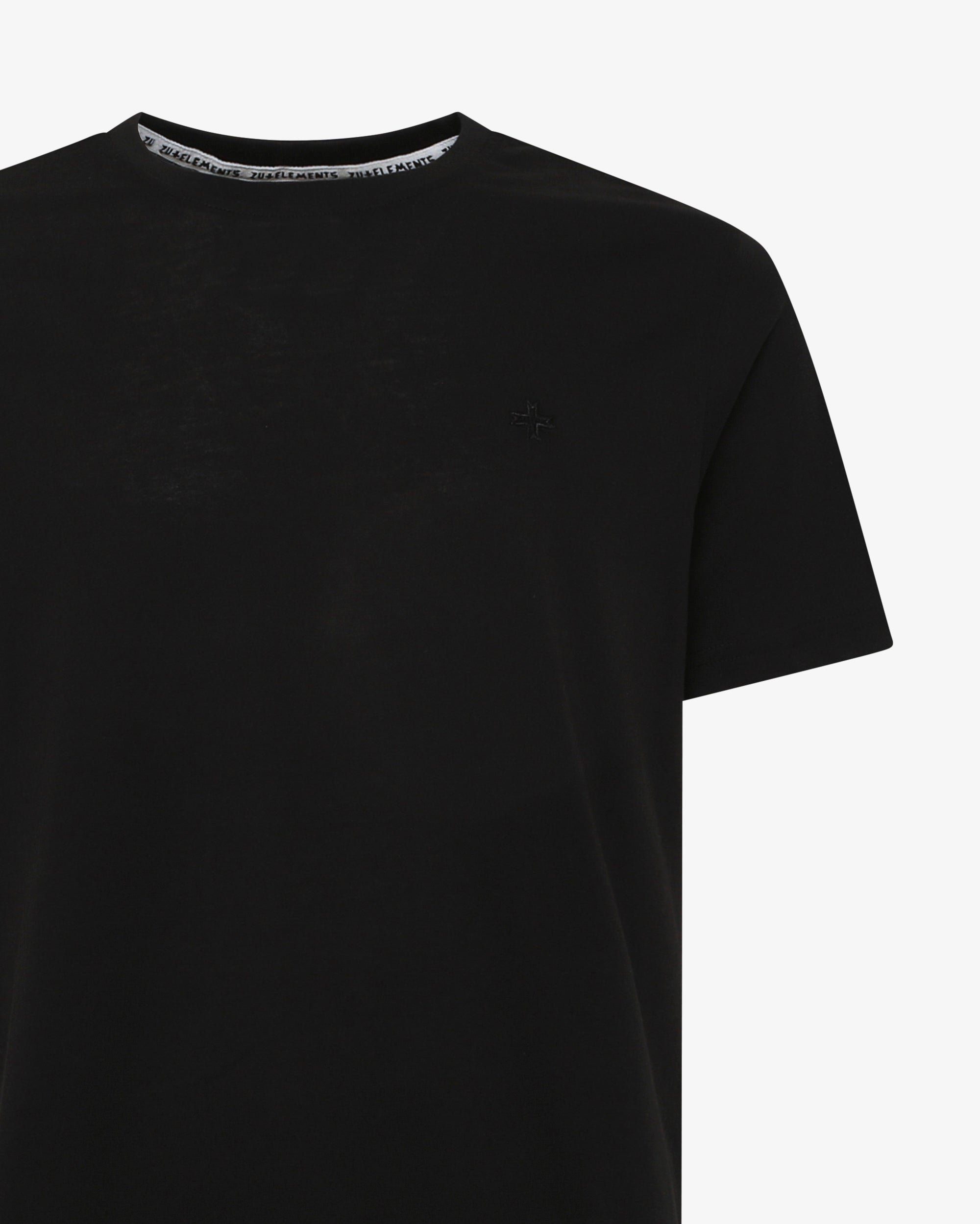 T-shirt girocollo maniche corte con micrologo ricamato