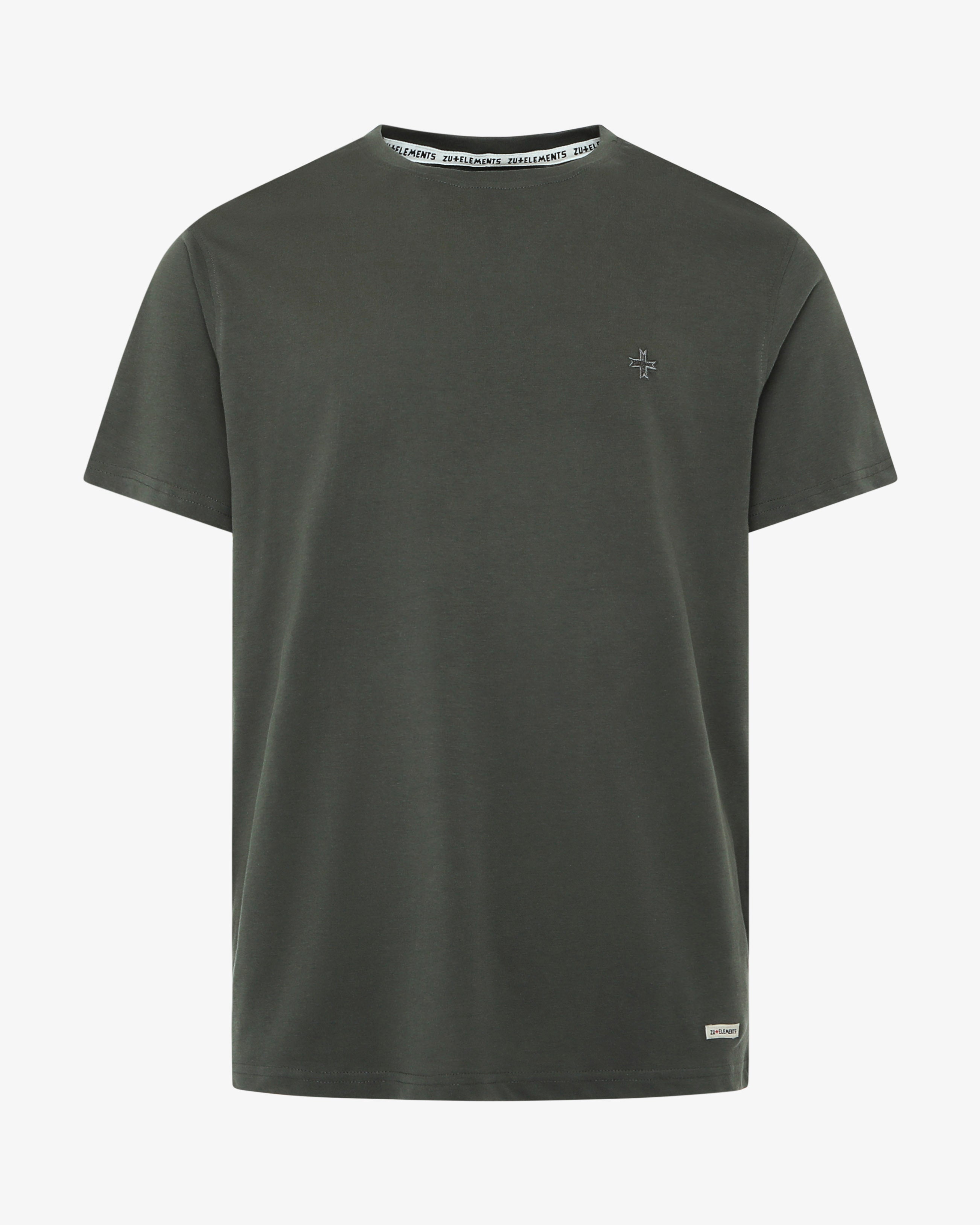 T-shirt girocollo maniche corte con micrologo ricamato