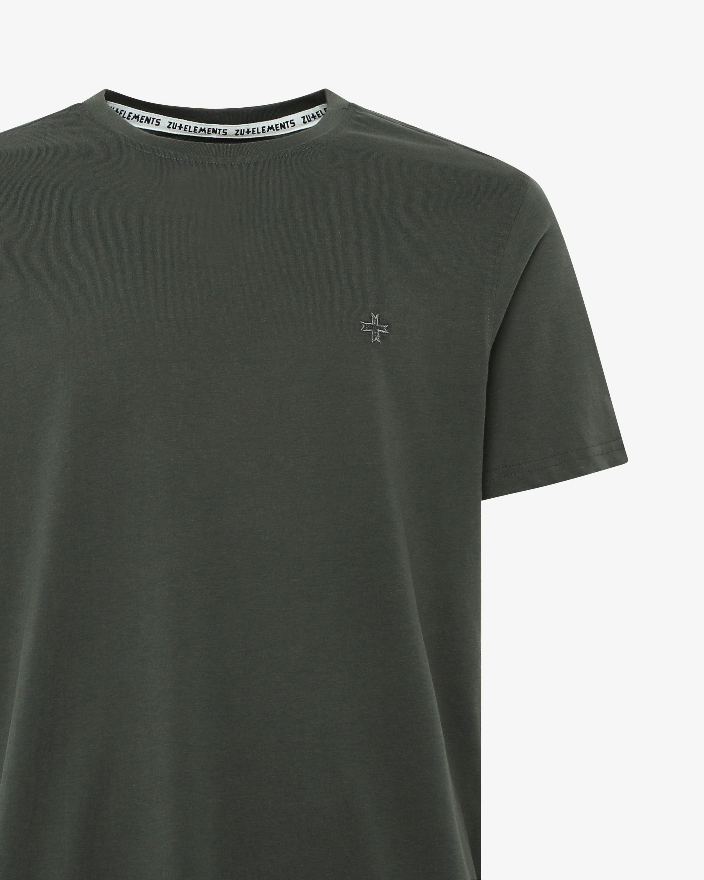 T-shirt girocollo maniche corte con micrologo ricamato