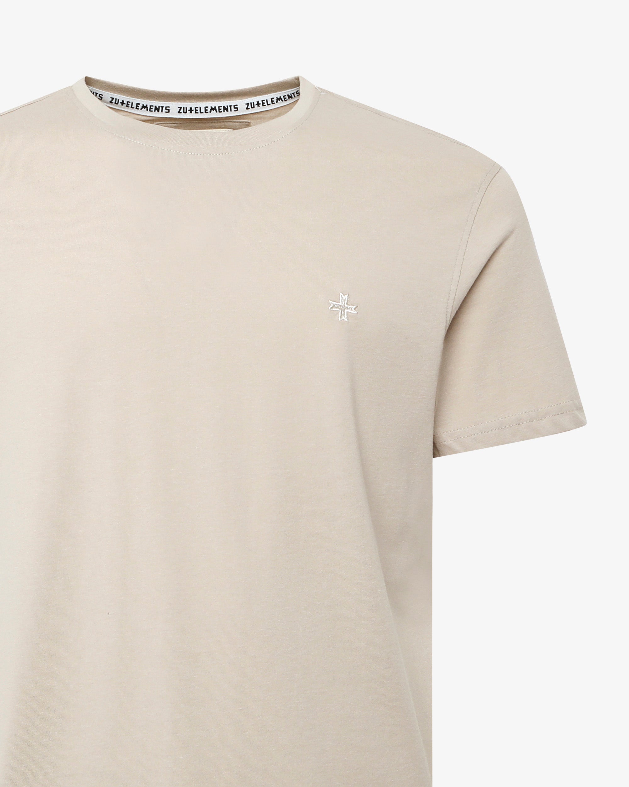 T-shirt girocollo maniche corte con micrologo ricamato