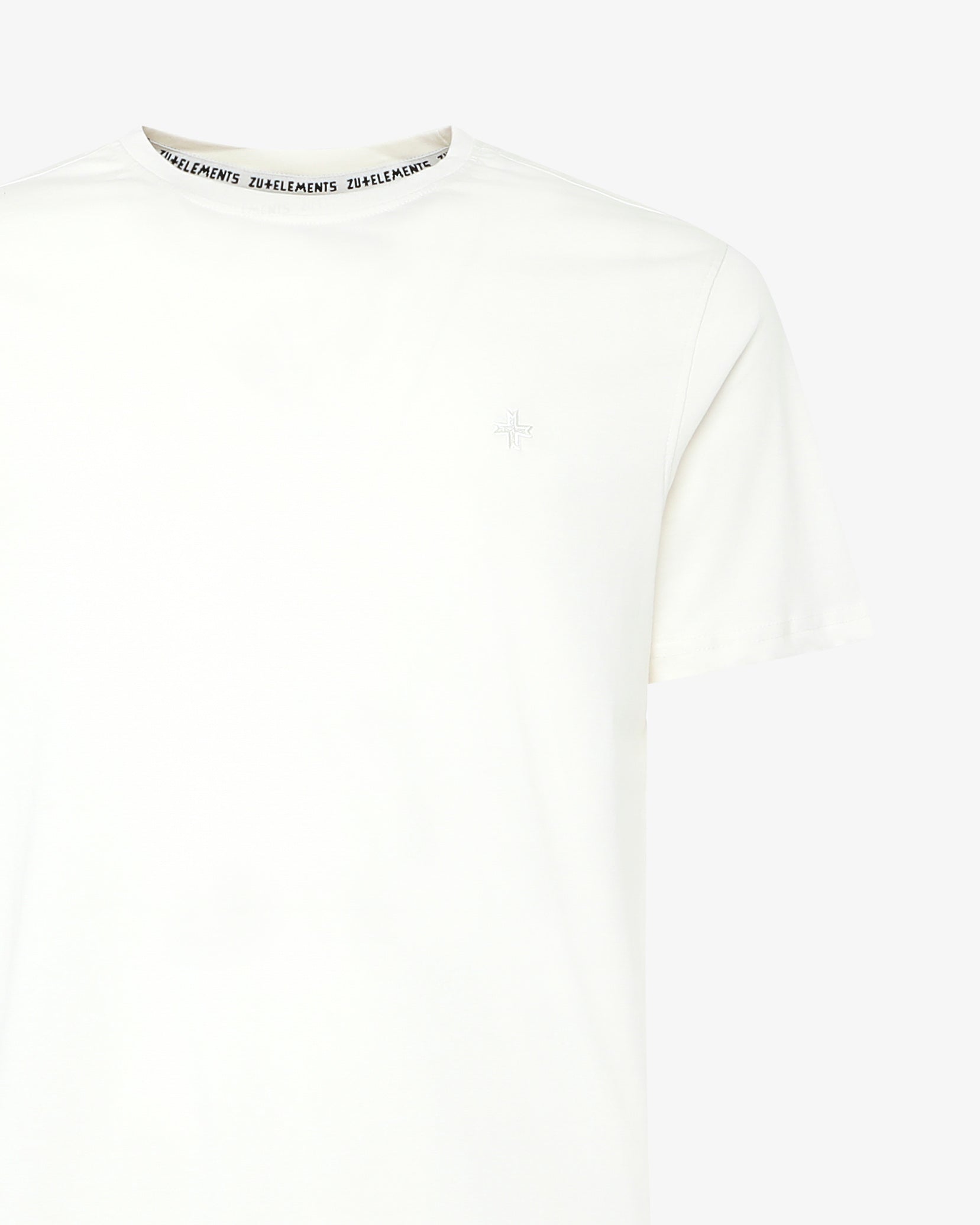 T-shirt girocollo maniche corte con micrologo ricamato