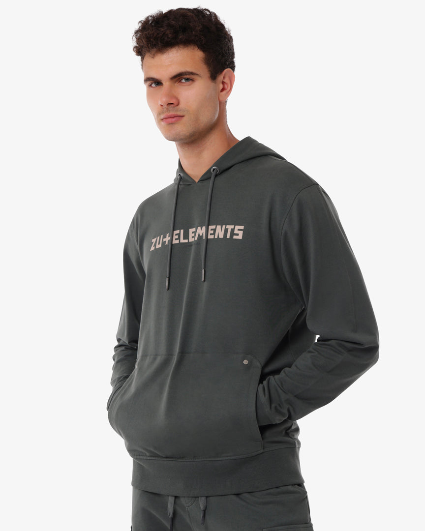 Felpa con cappuccio e taglio sul retro