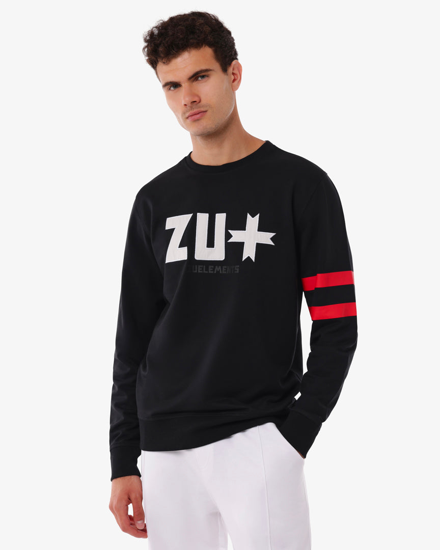 Felpa con stampa su manica