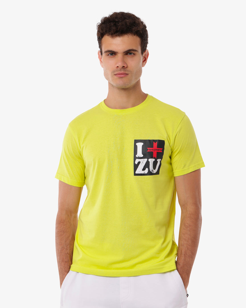 T-shirt con micrologo sul lato