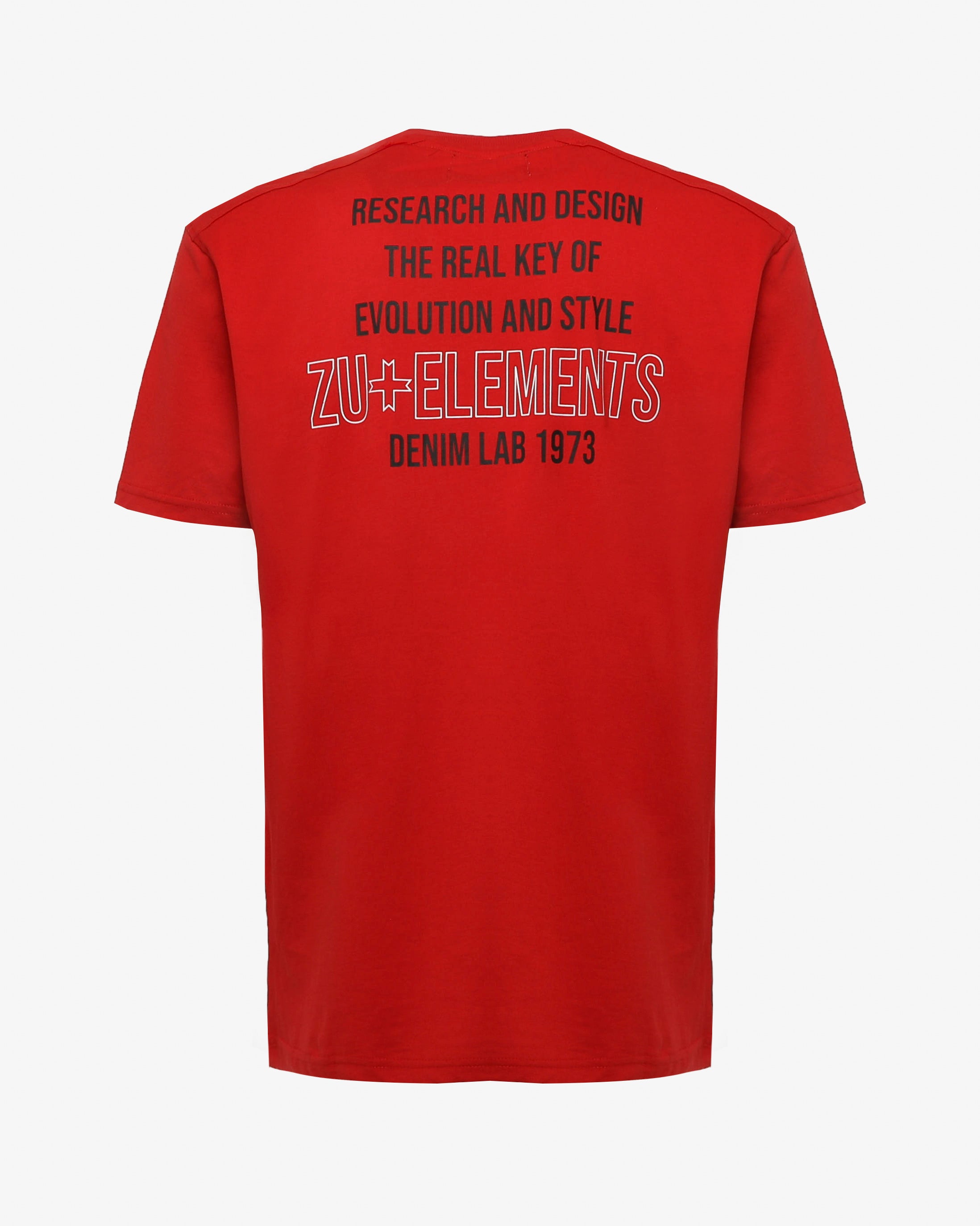 T-shirt con micrologo e stampa sul retro