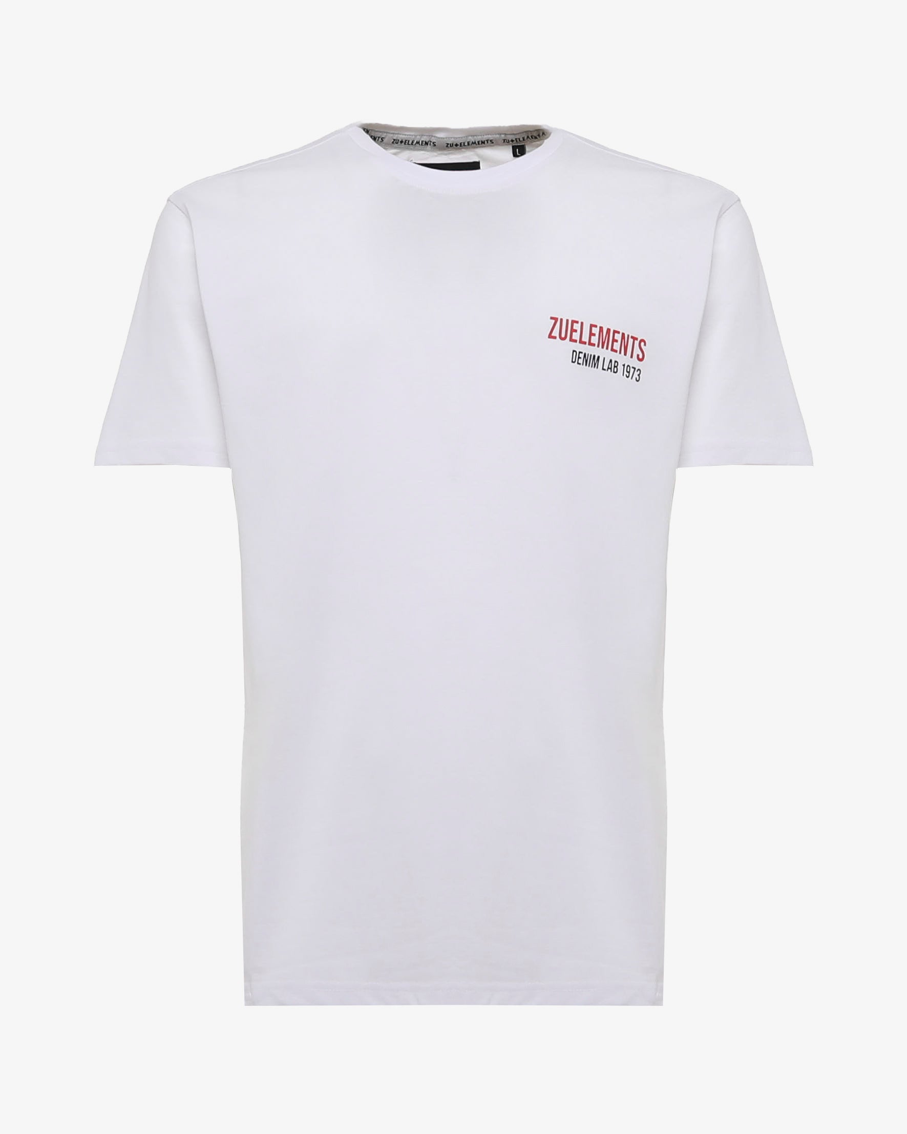 T-shirt con micrologo e stampa sul retro