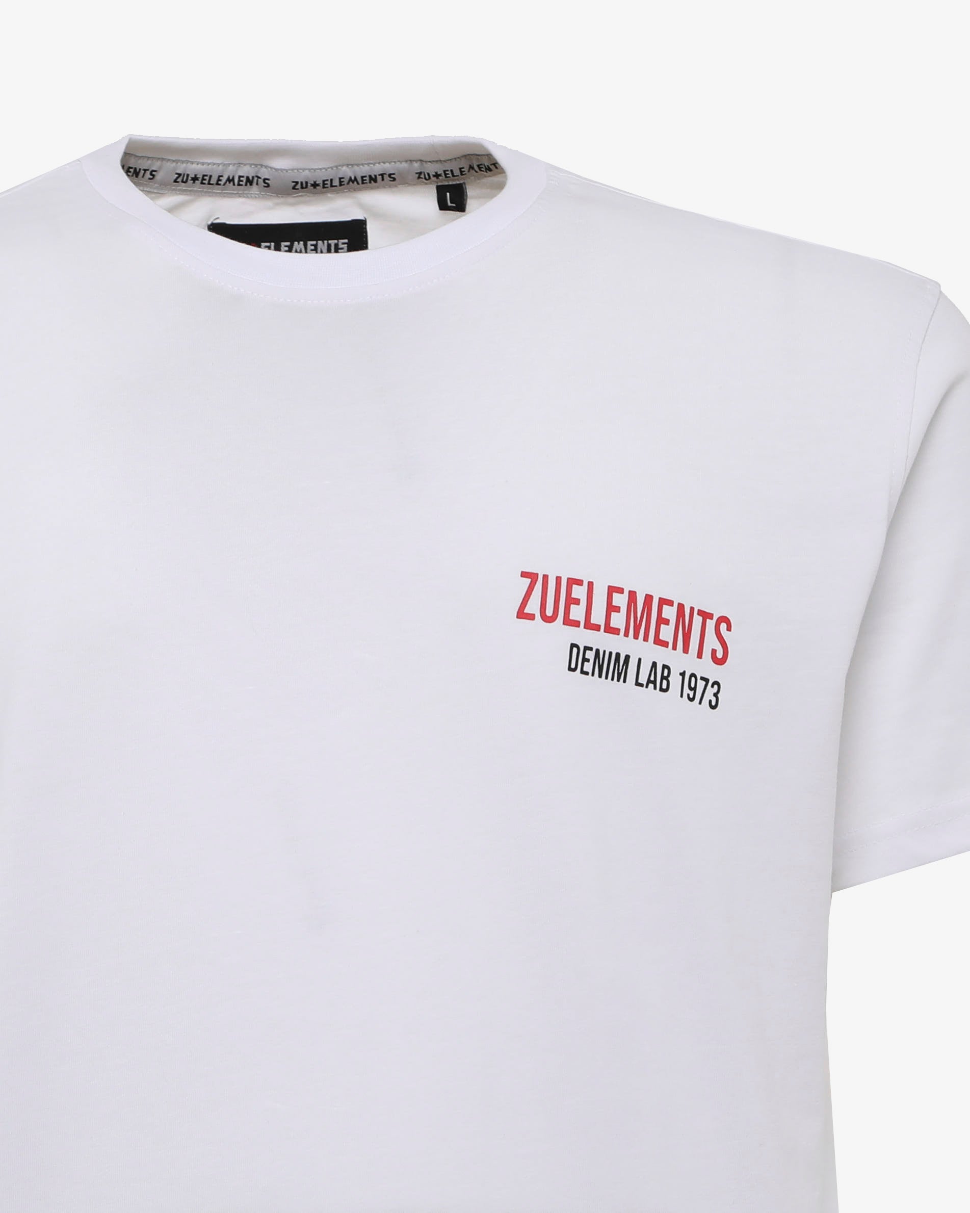 T-shirt con micrologo e stampa sul retro